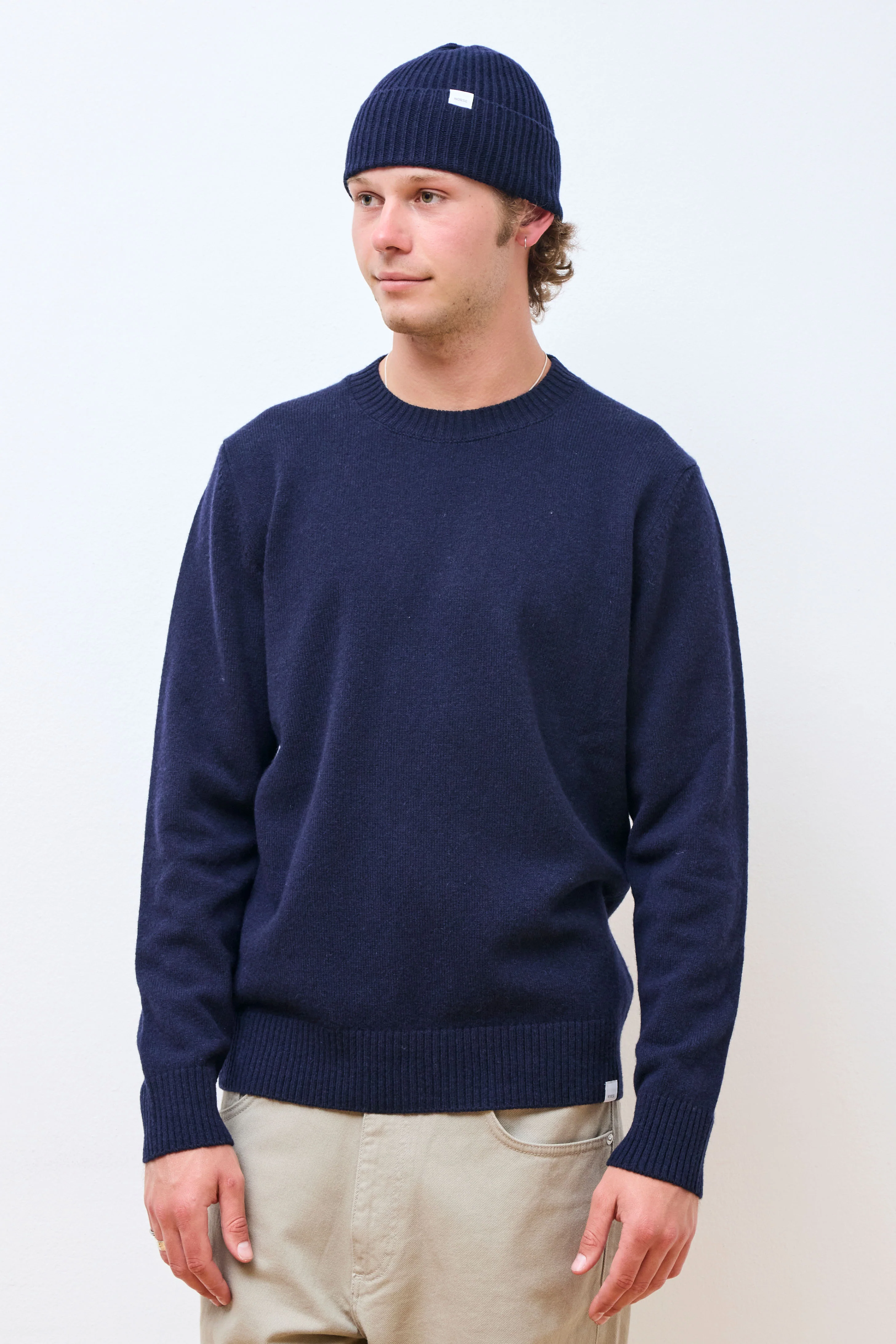 Norse Standard Merino Beanie Dark Navy - Image 4