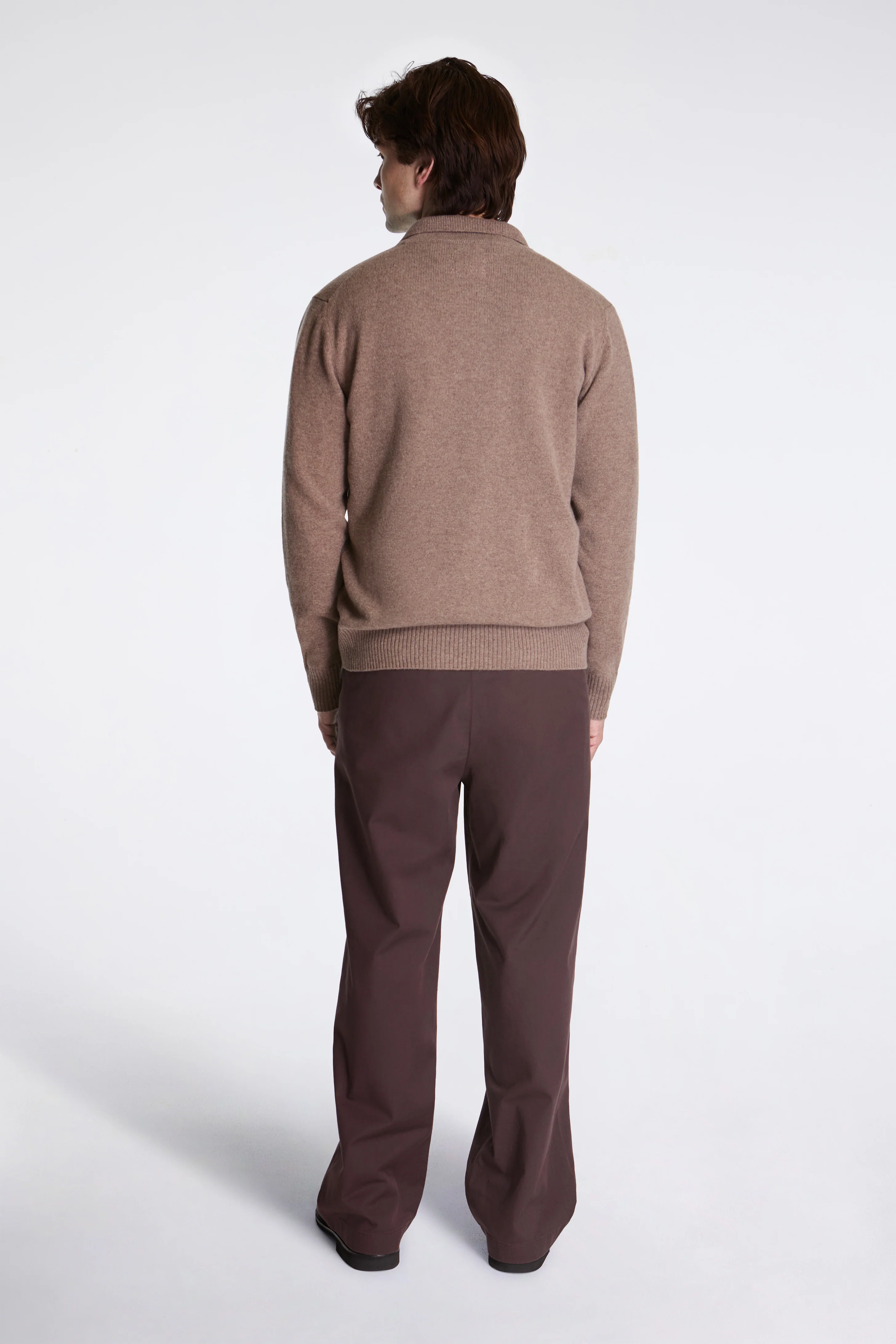 Norse Standard Merino Lambswool Polo Clay - Image 4