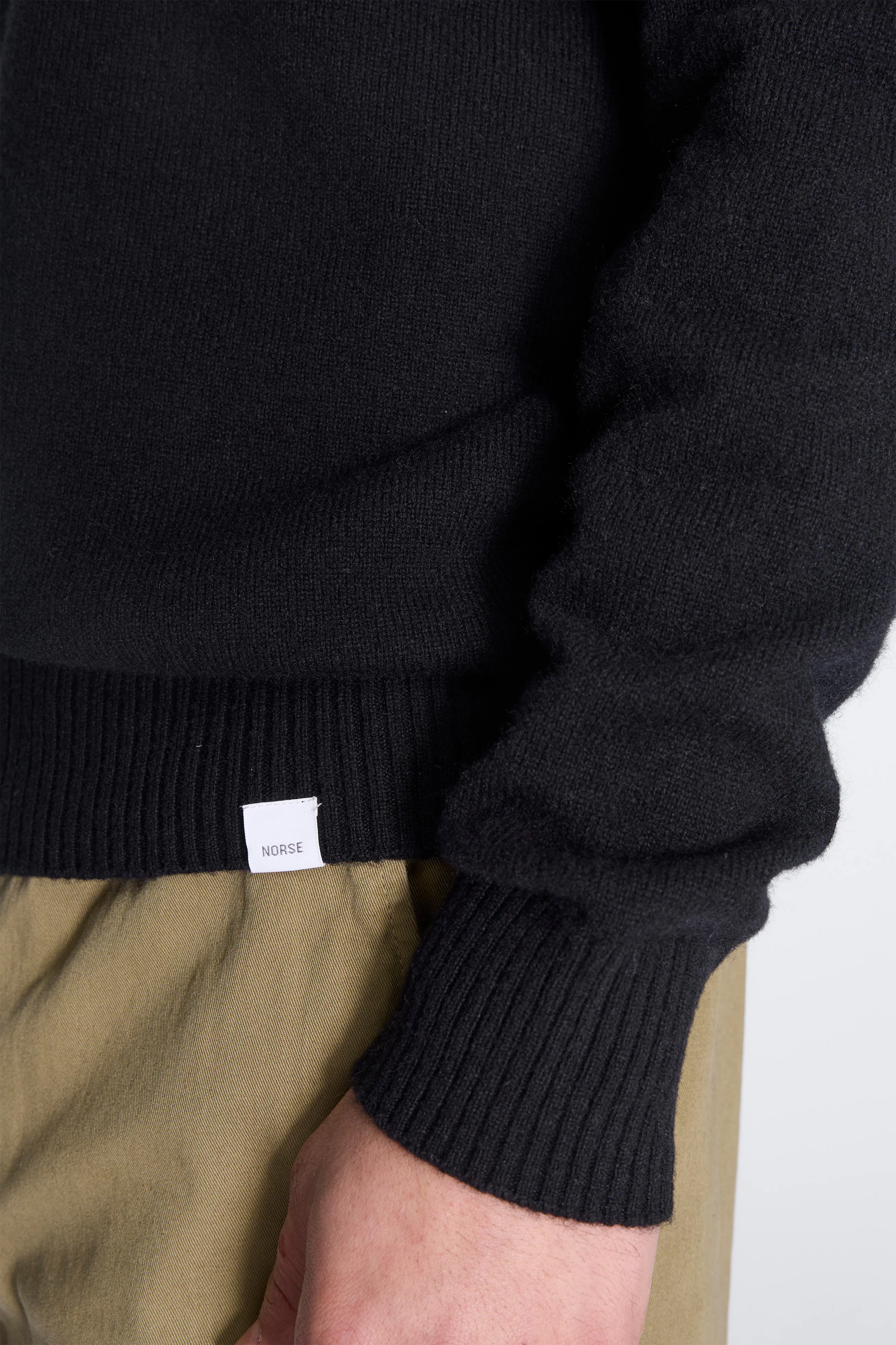 Norse Standard Merino Lambswool Sweater Black - Image 3