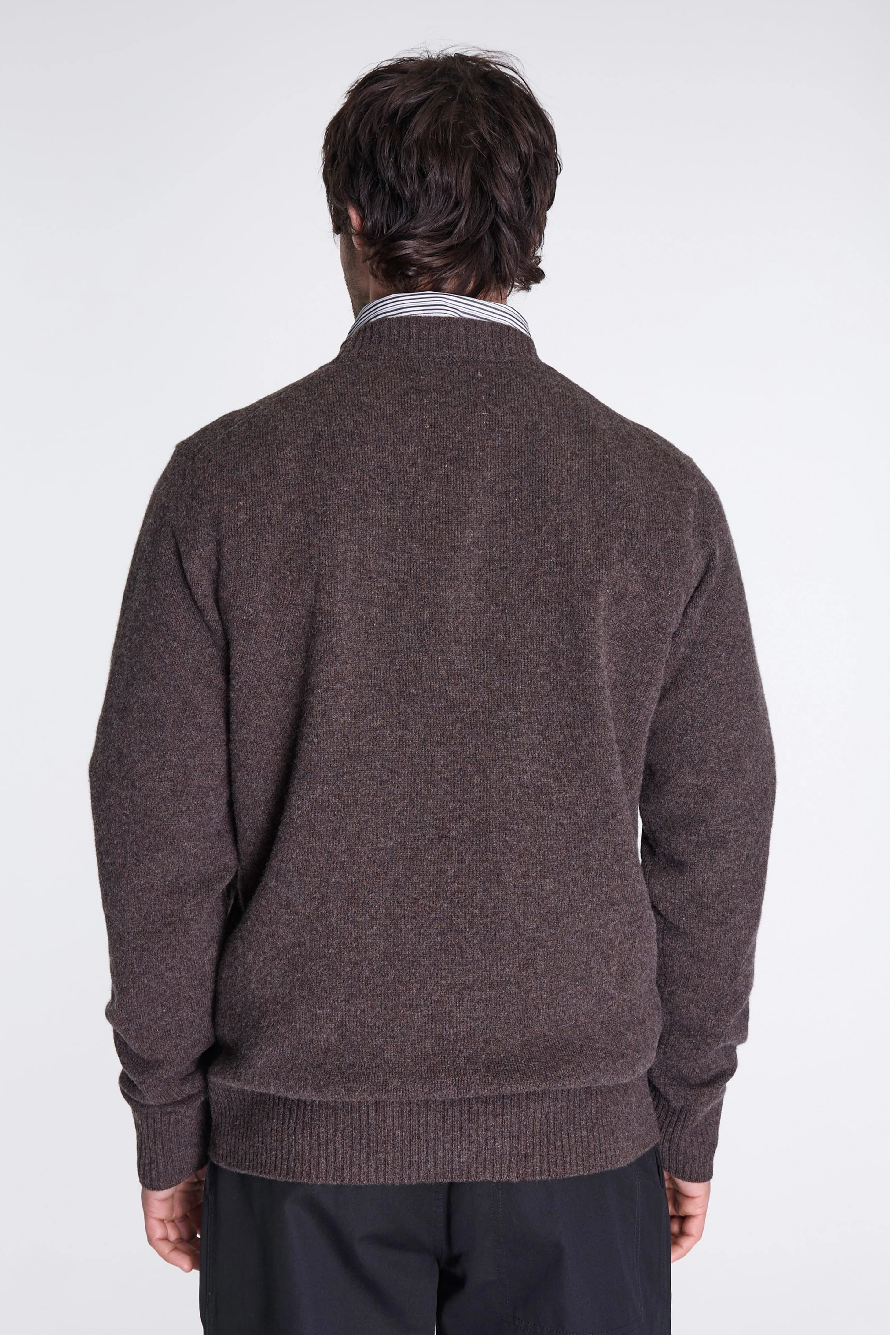 Norse Standard Merino Lambswool Sweater Heathland Brown - Image 5