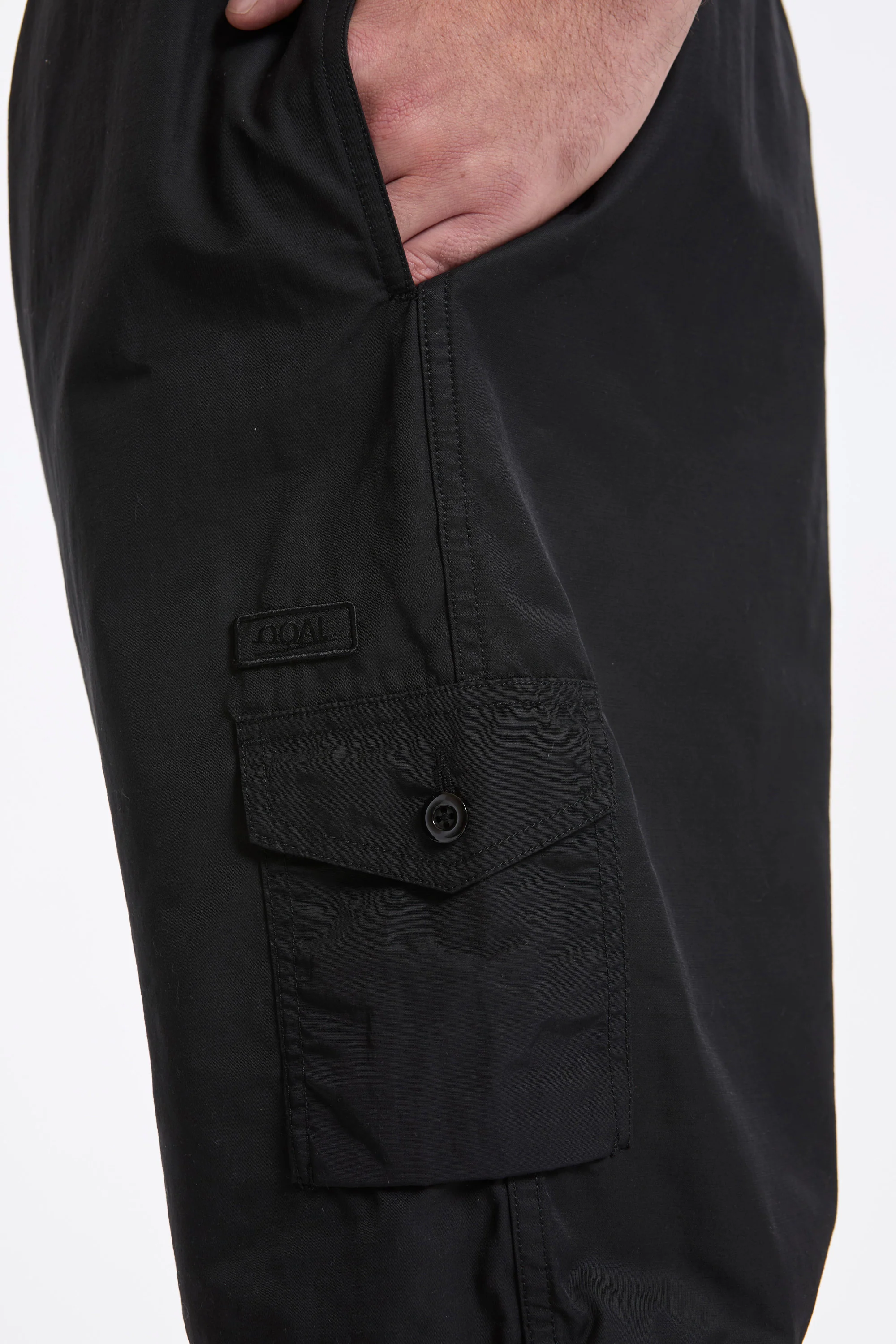 Nylon Twill Deck Shorts Black - Image 4