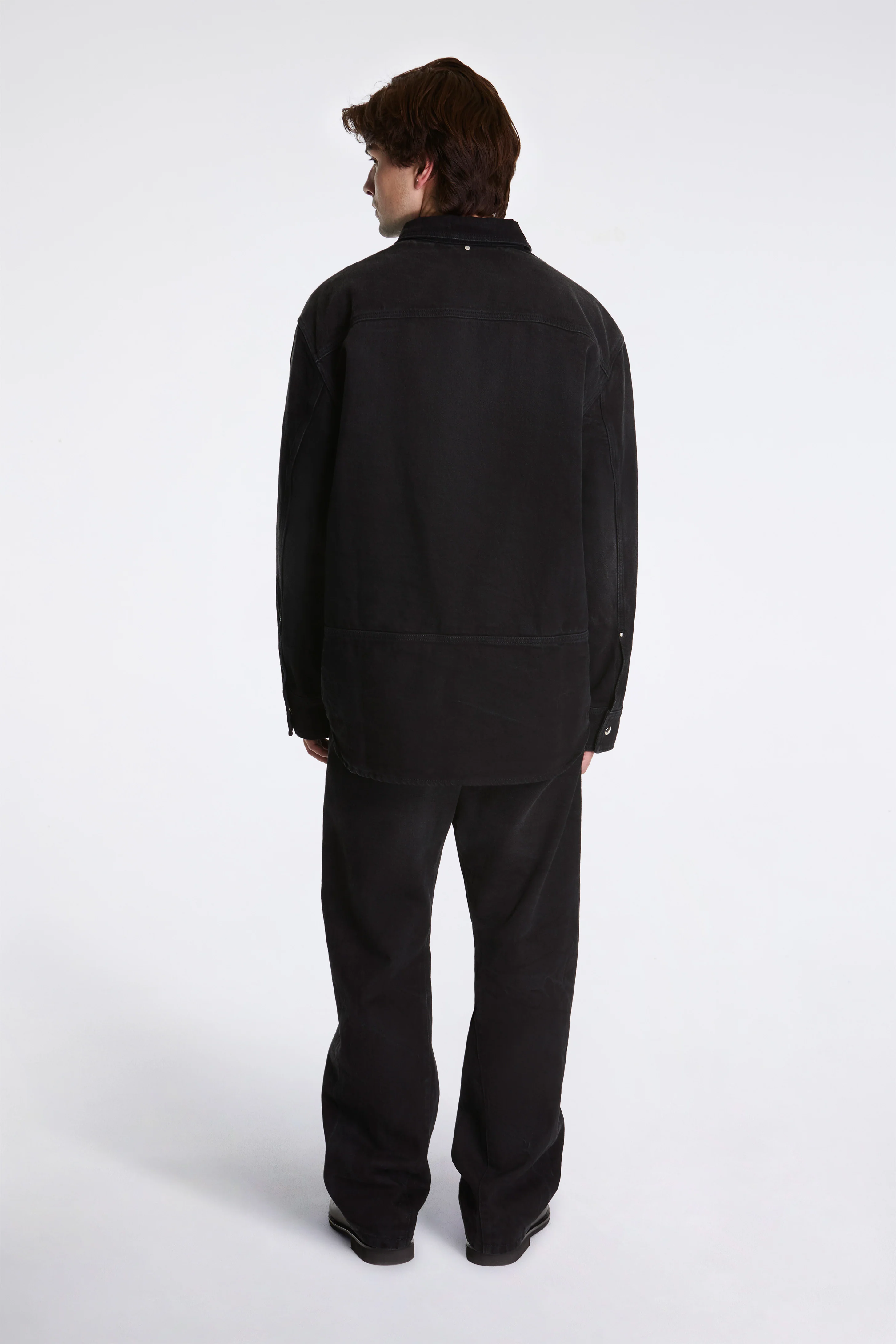 Black Twisted Denim With White Spots Black - Image 6