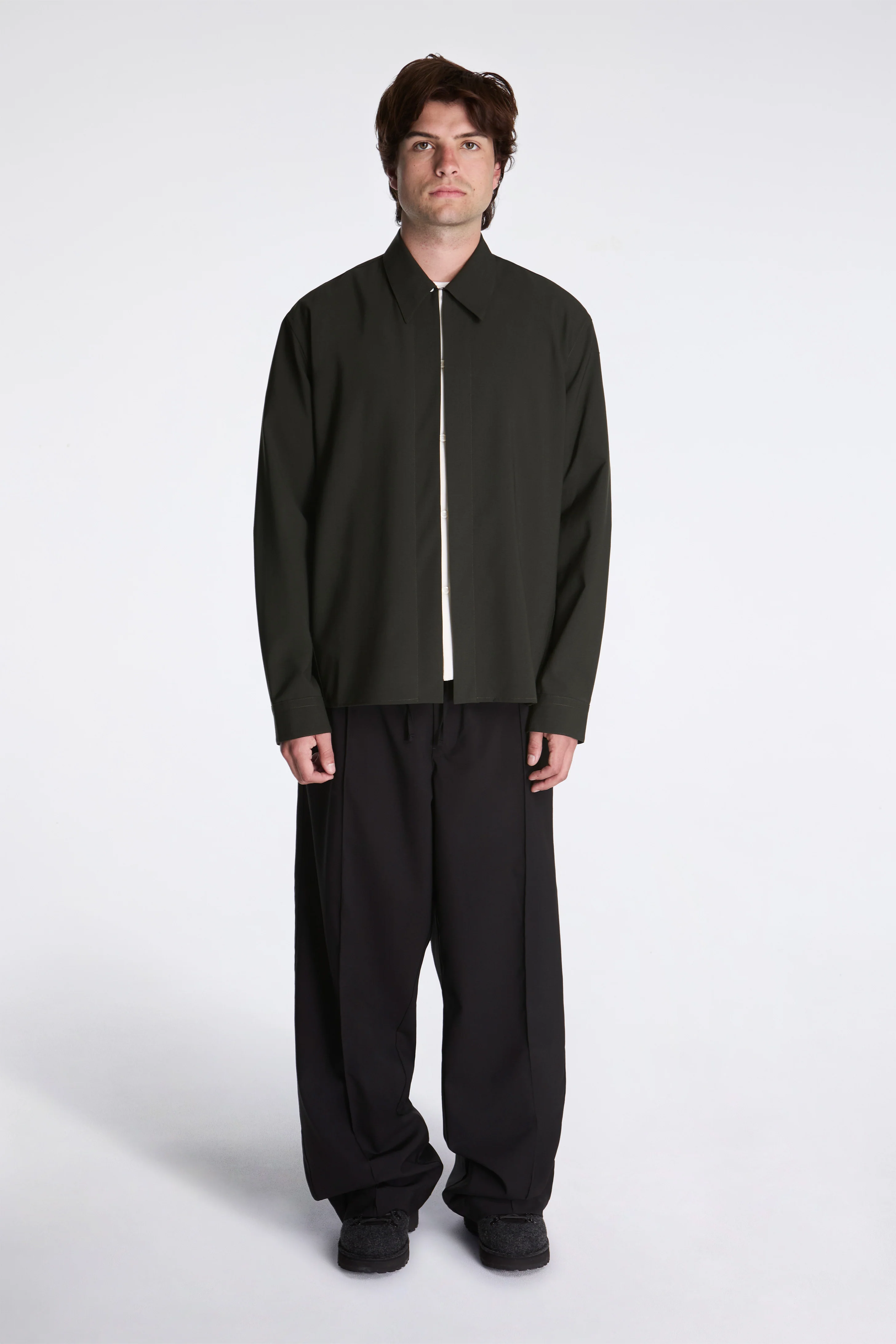 Black Wool Trouser With Drawstring - Image 5
