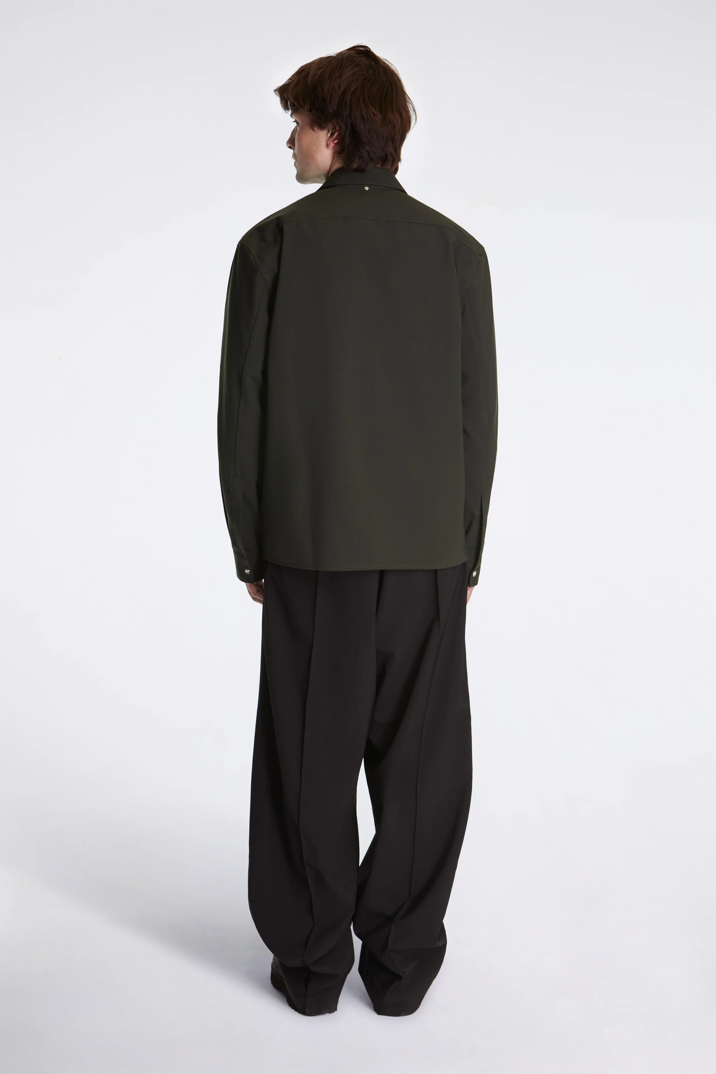 Black Wool Trouser With Drawstring - Image 6