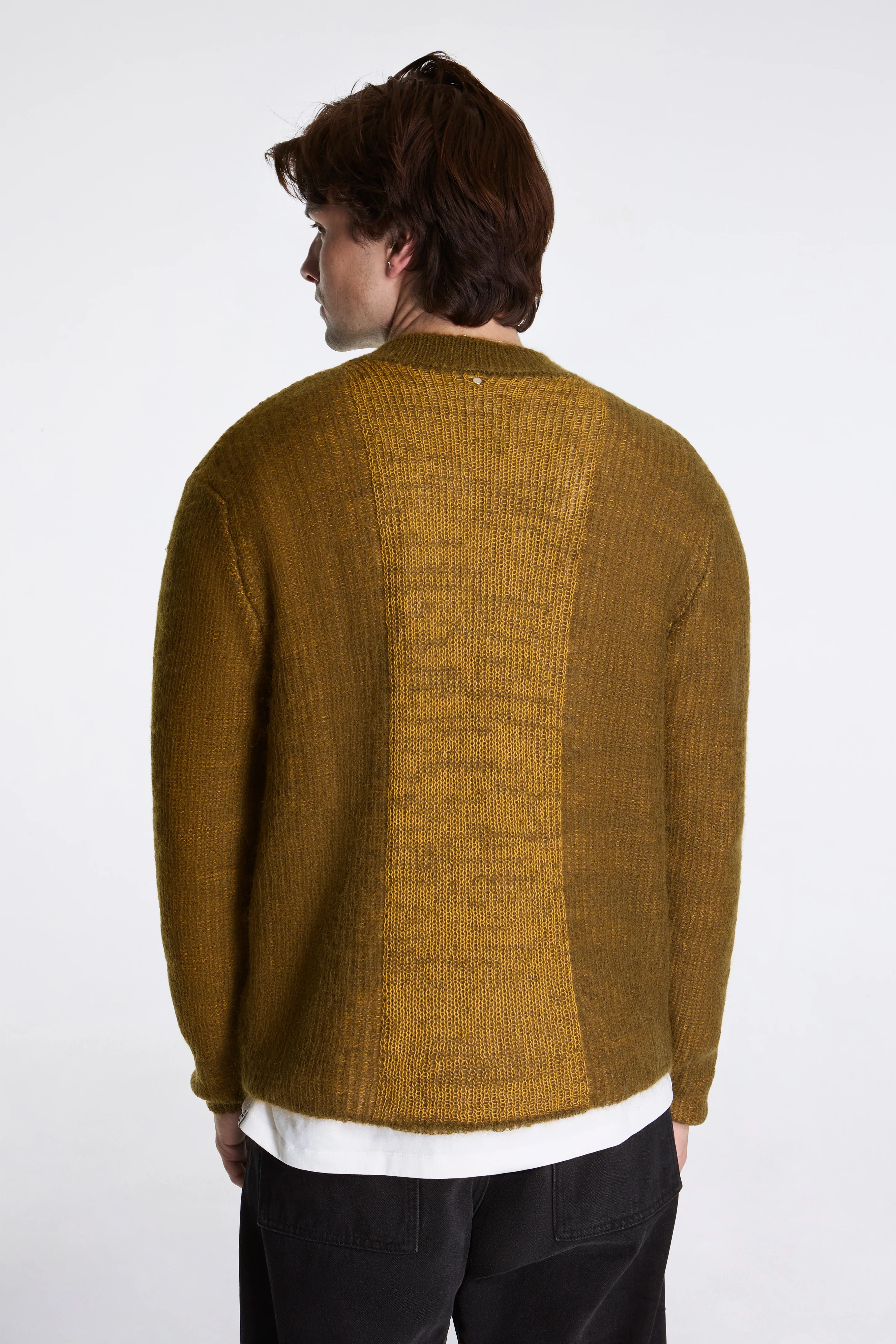 Tubolar Knit Crewneck Khaki/Yellow - Image 2