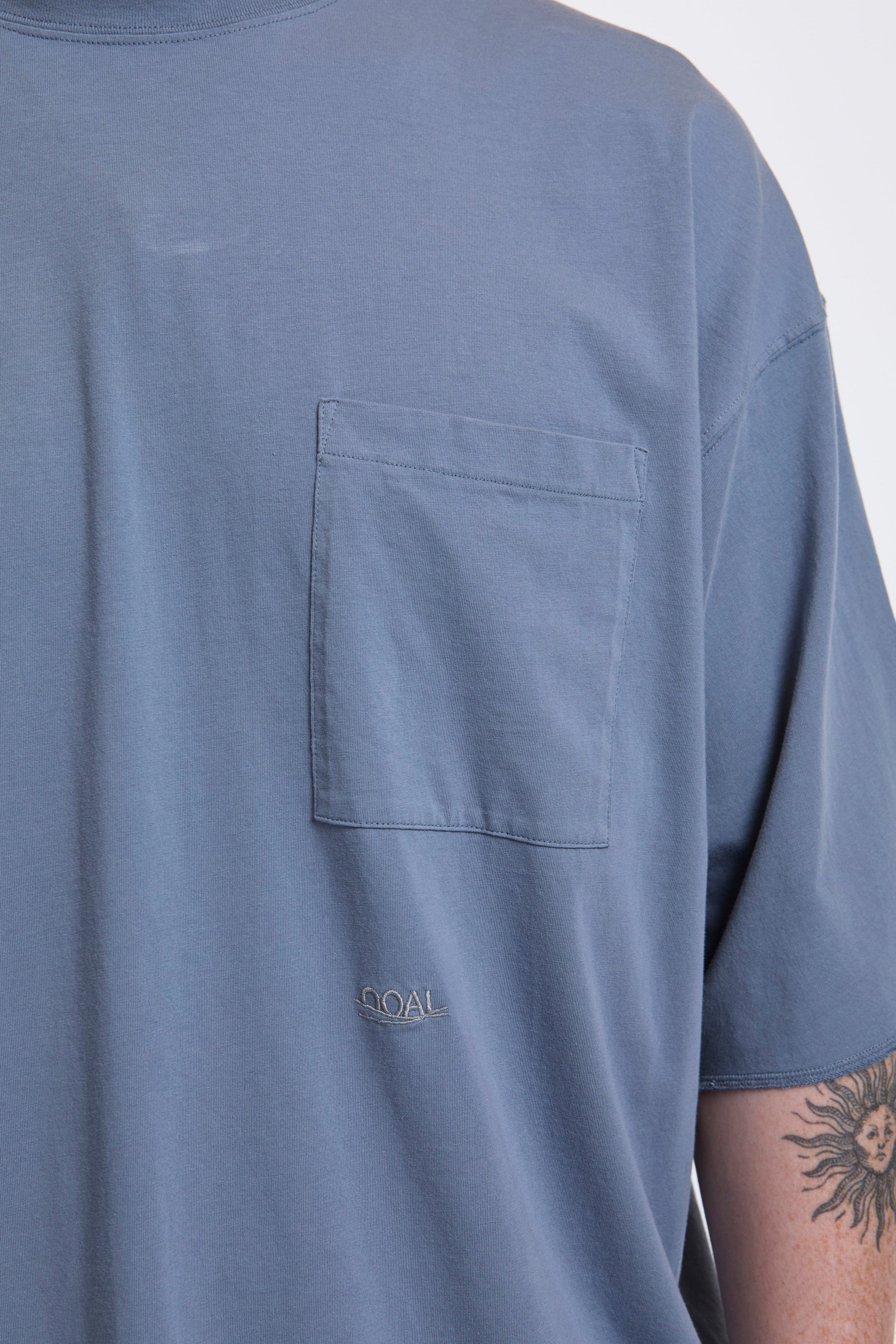 OOAL Pocket Tee Blue Gray - Image 3