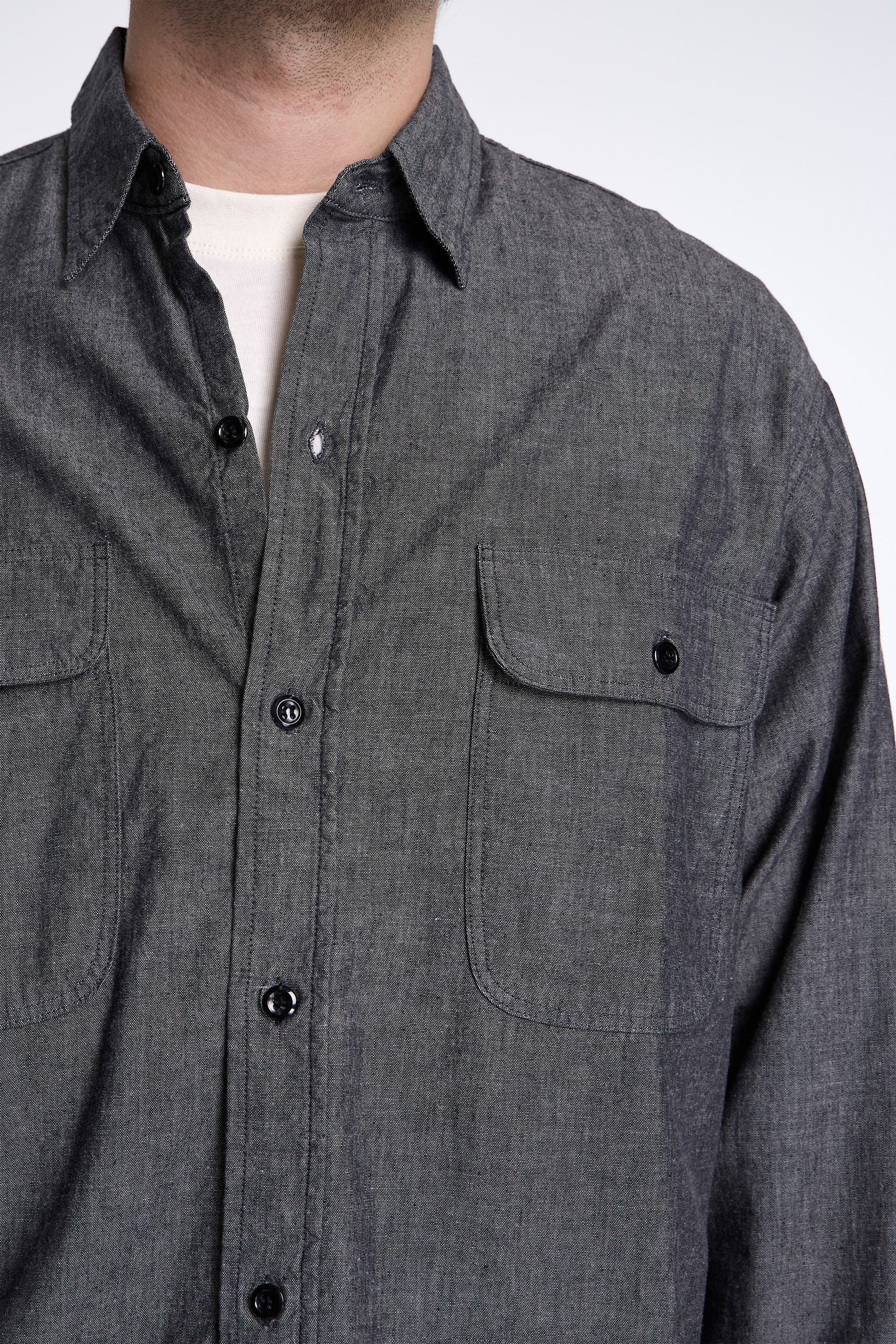 Black Chambray Work Shirt - Image 3