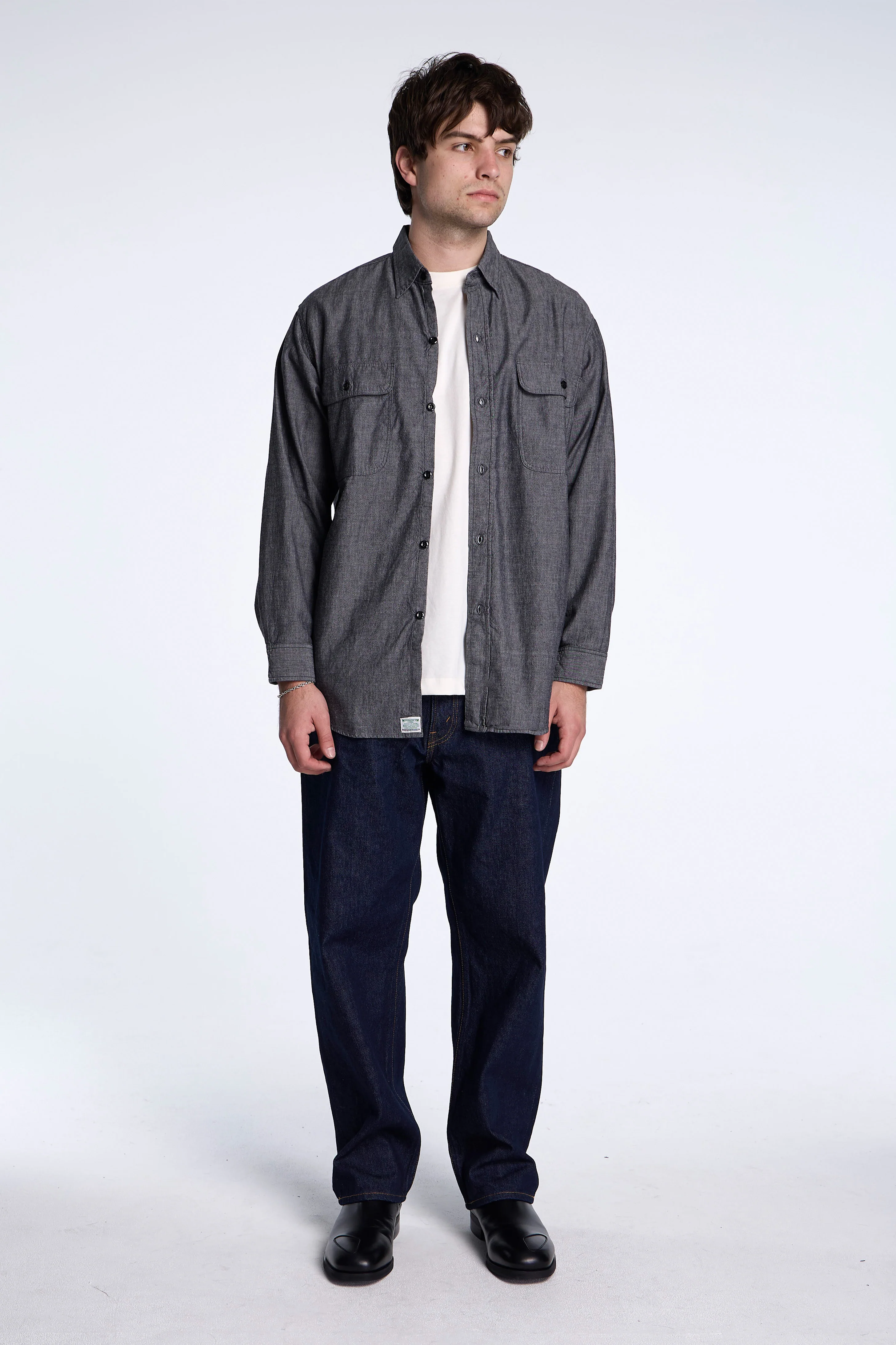 Black Chambray Work Shirt - Image 4