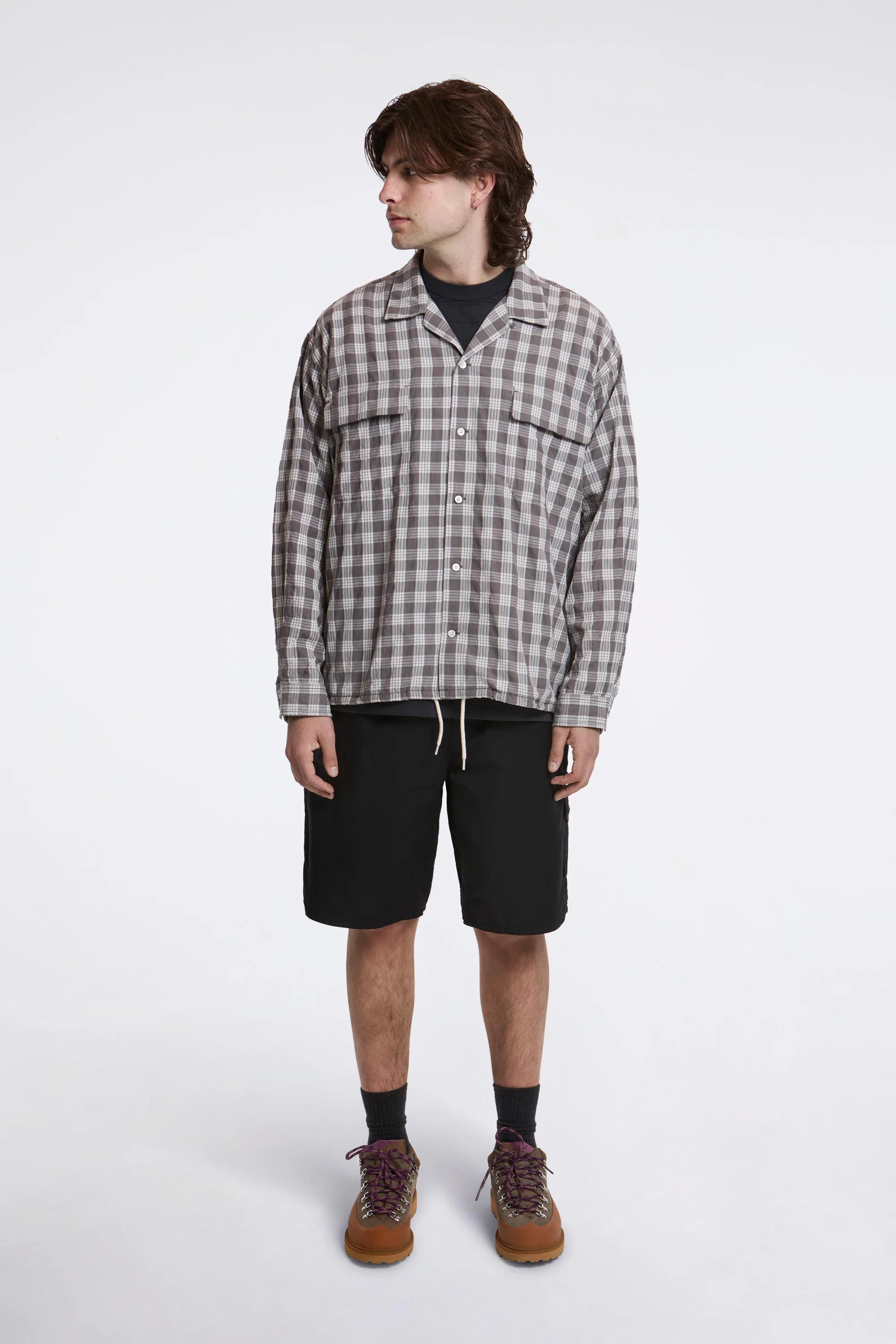 Palaka Check Shirt Gray - Image 2