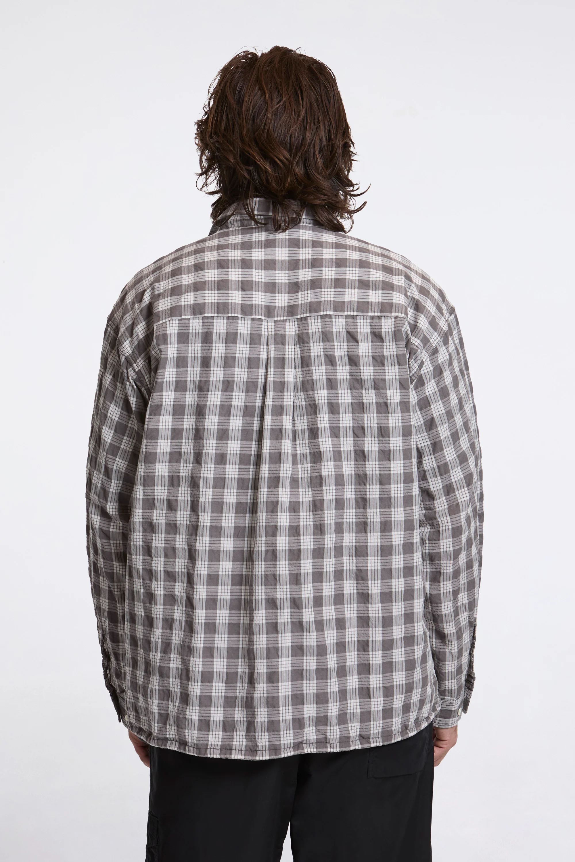 Palaka Check Shirt Gray - Image 5