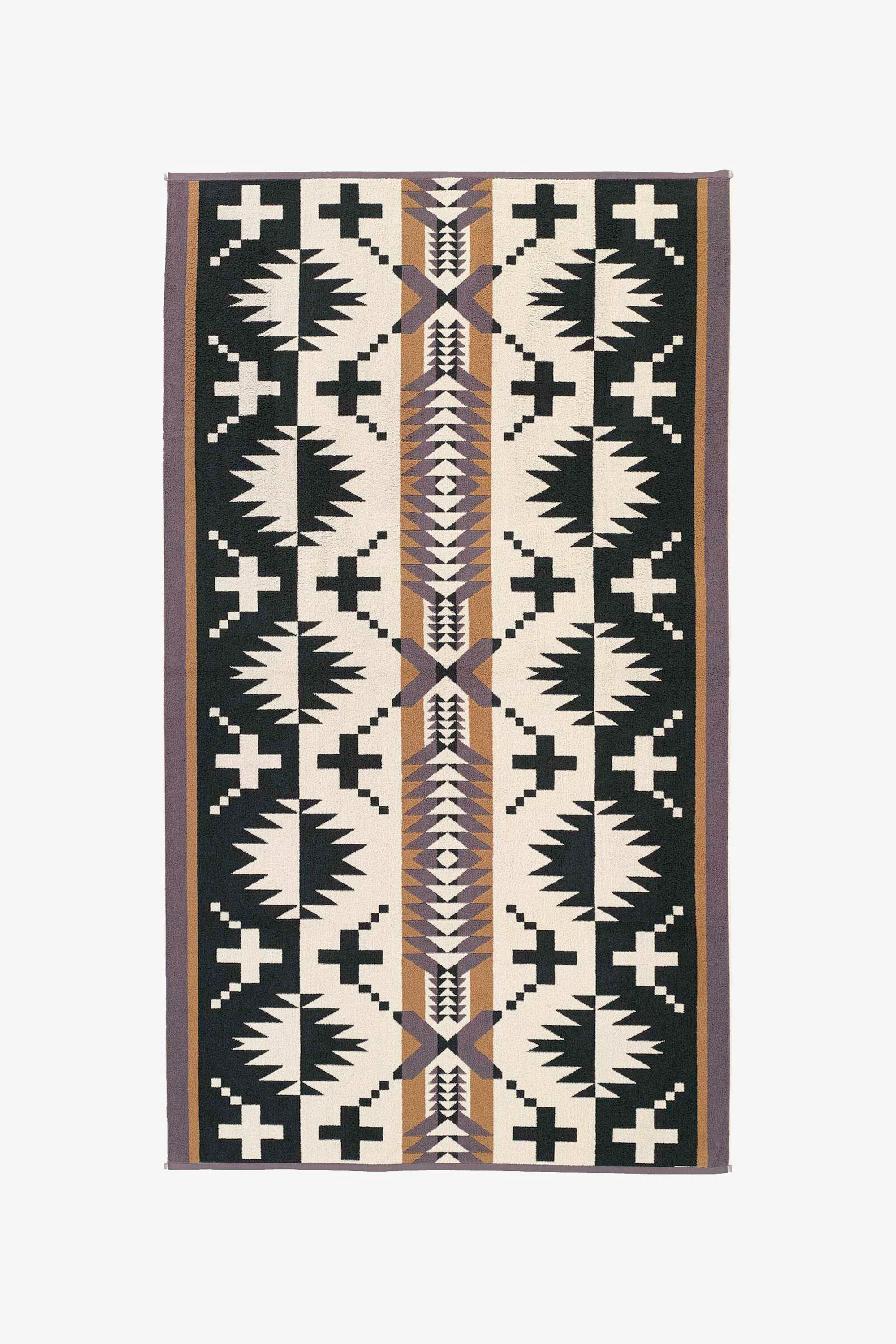 Oversized Jacquard Towel Spider Rock Black / White - Image 2