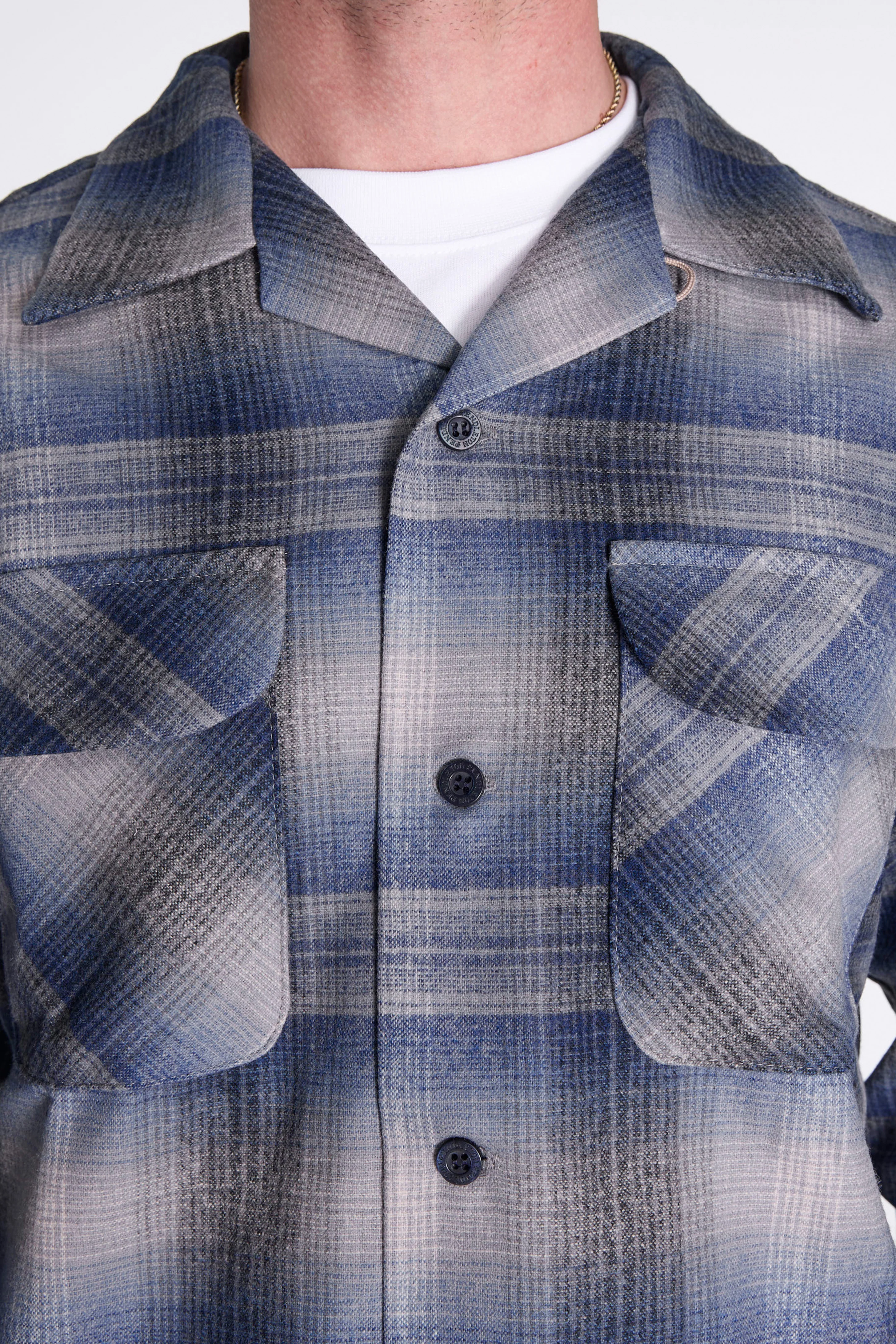 Board Shirt Grey/Navy Ombre - Image 4
