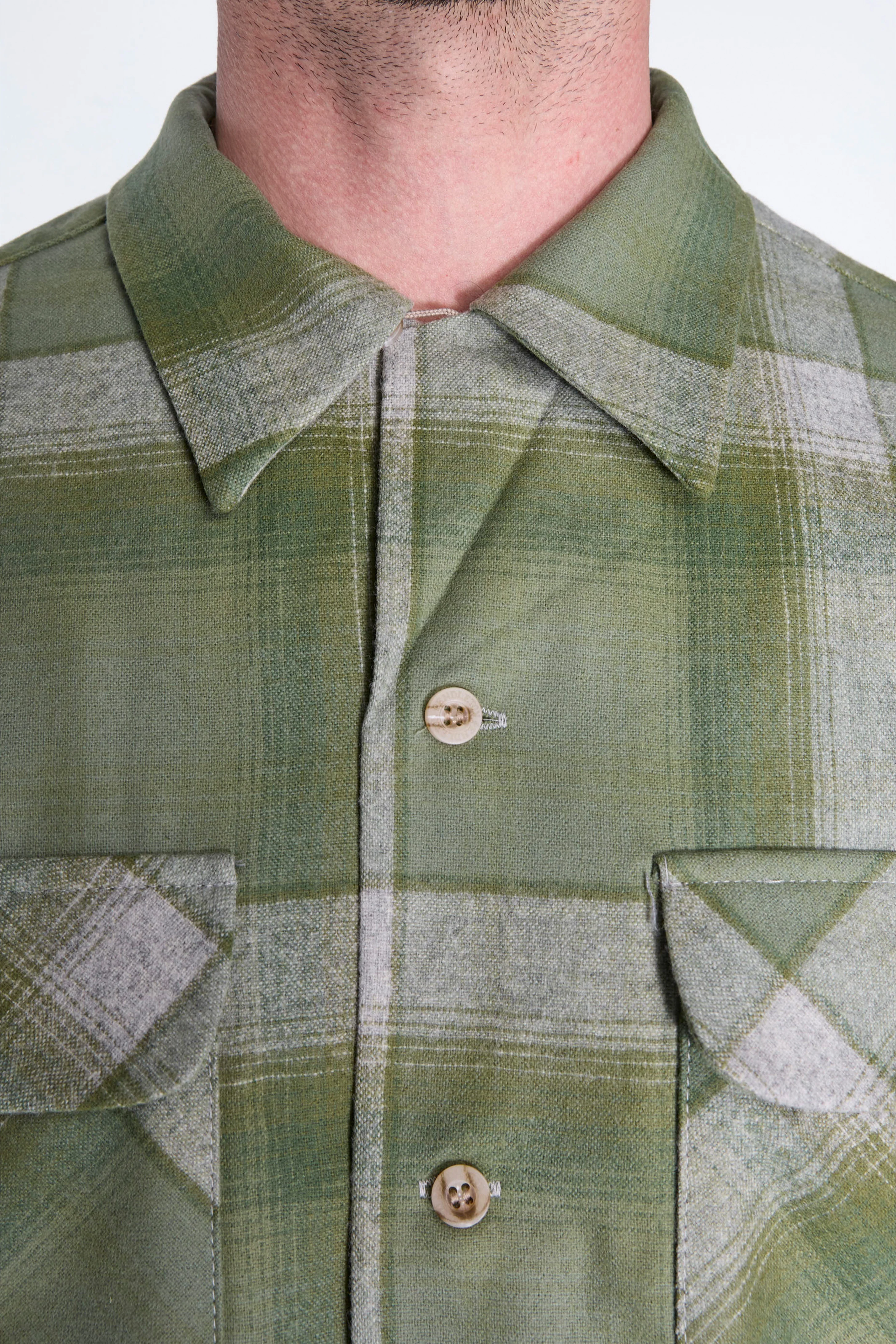 Board Shirt Olive/Grey Mix Ombre - Image 3