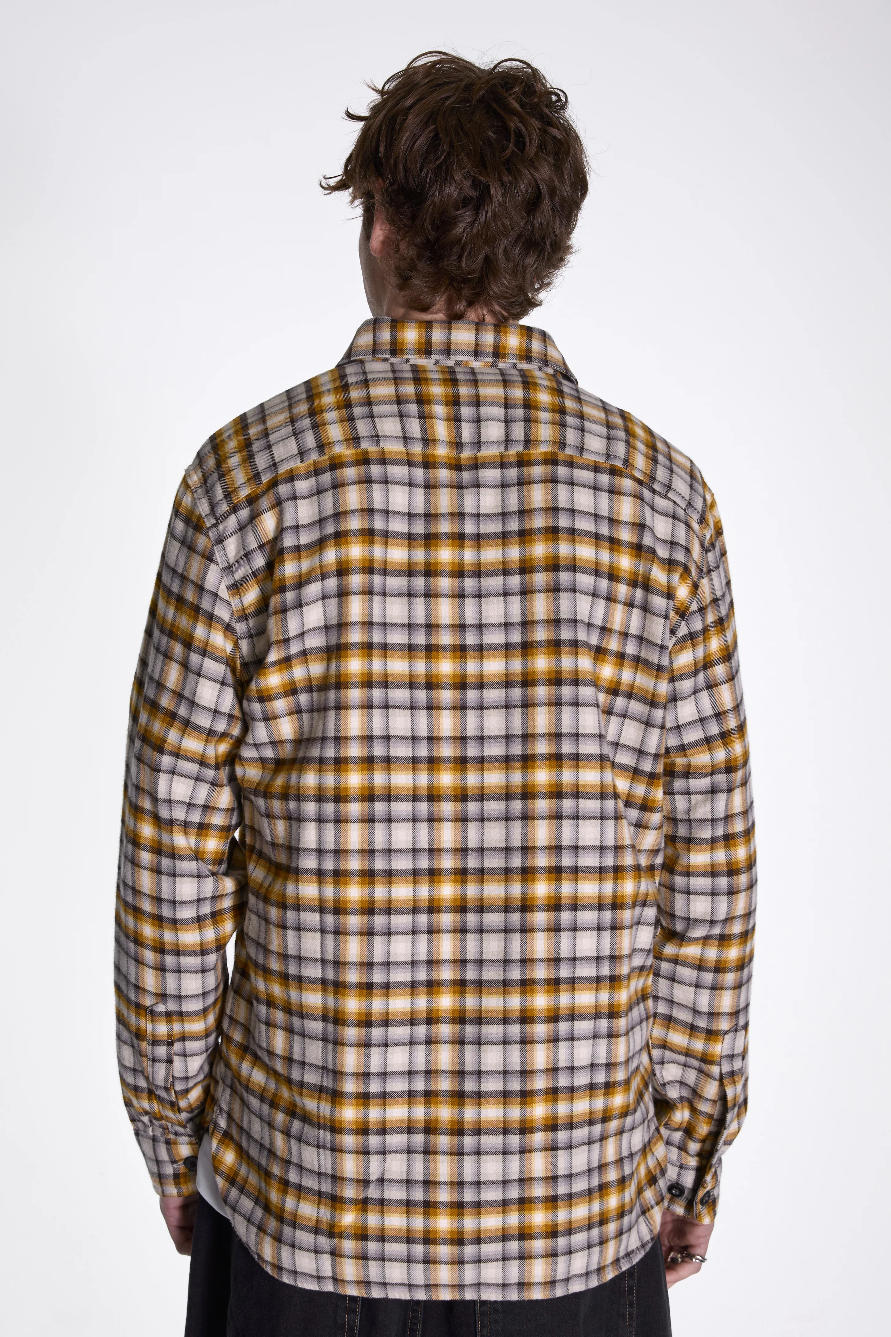 Burnside Shirt Grey/Gold Plaid - Image 4