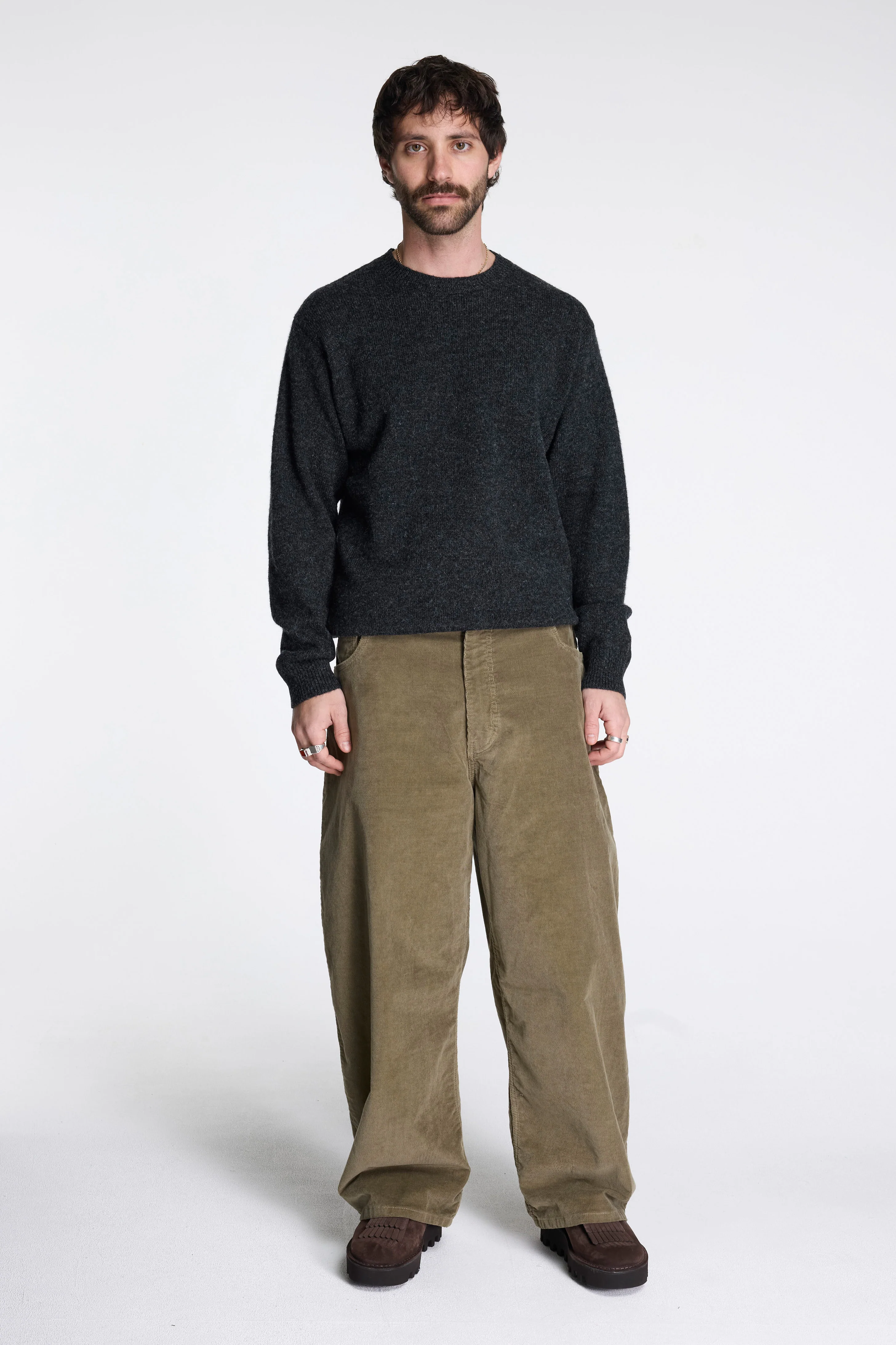 Shetland Wool Crew Black Heather - Image 4