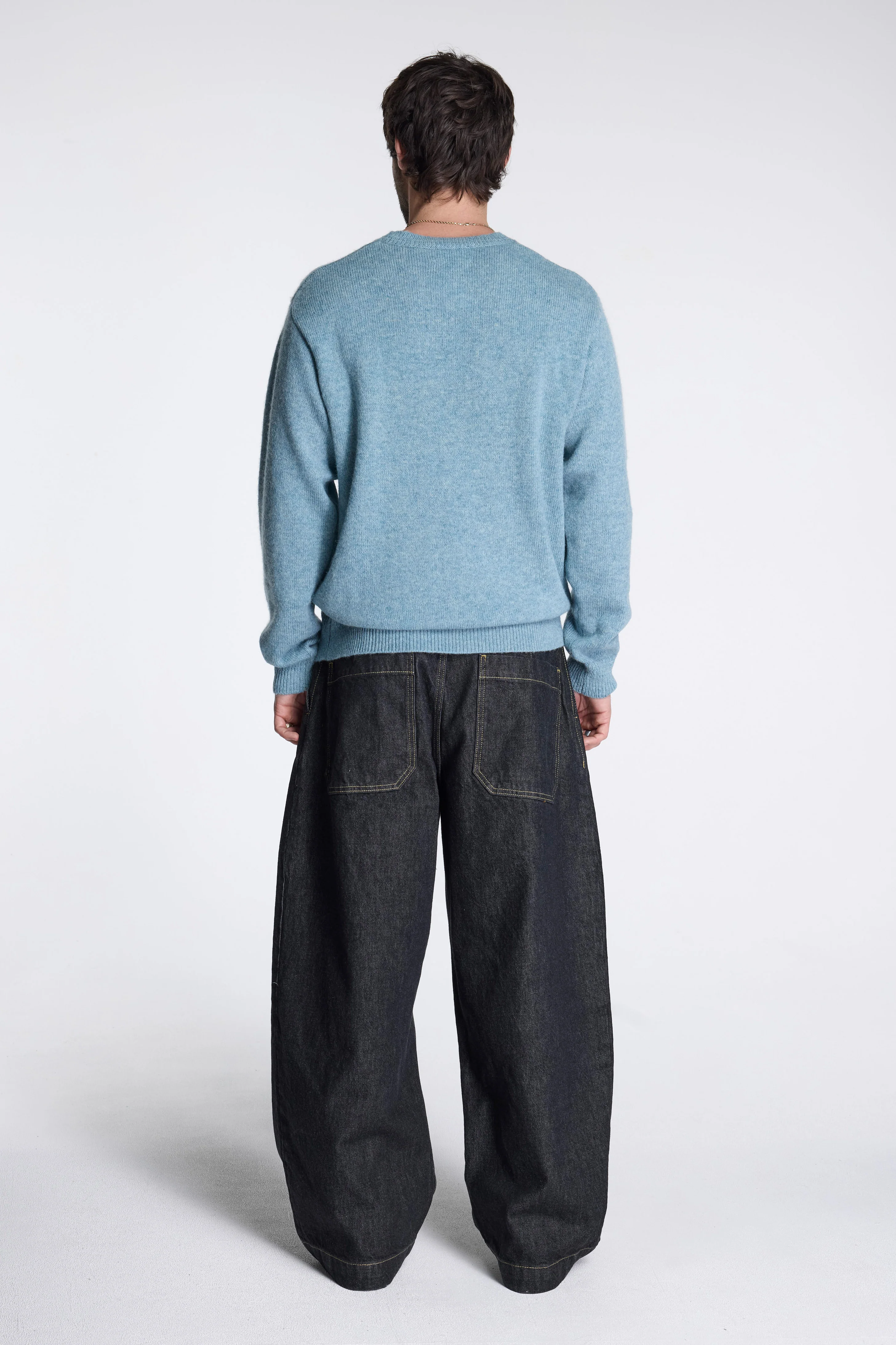 Shetland Wool Crew Light Blue Mix - Image 6