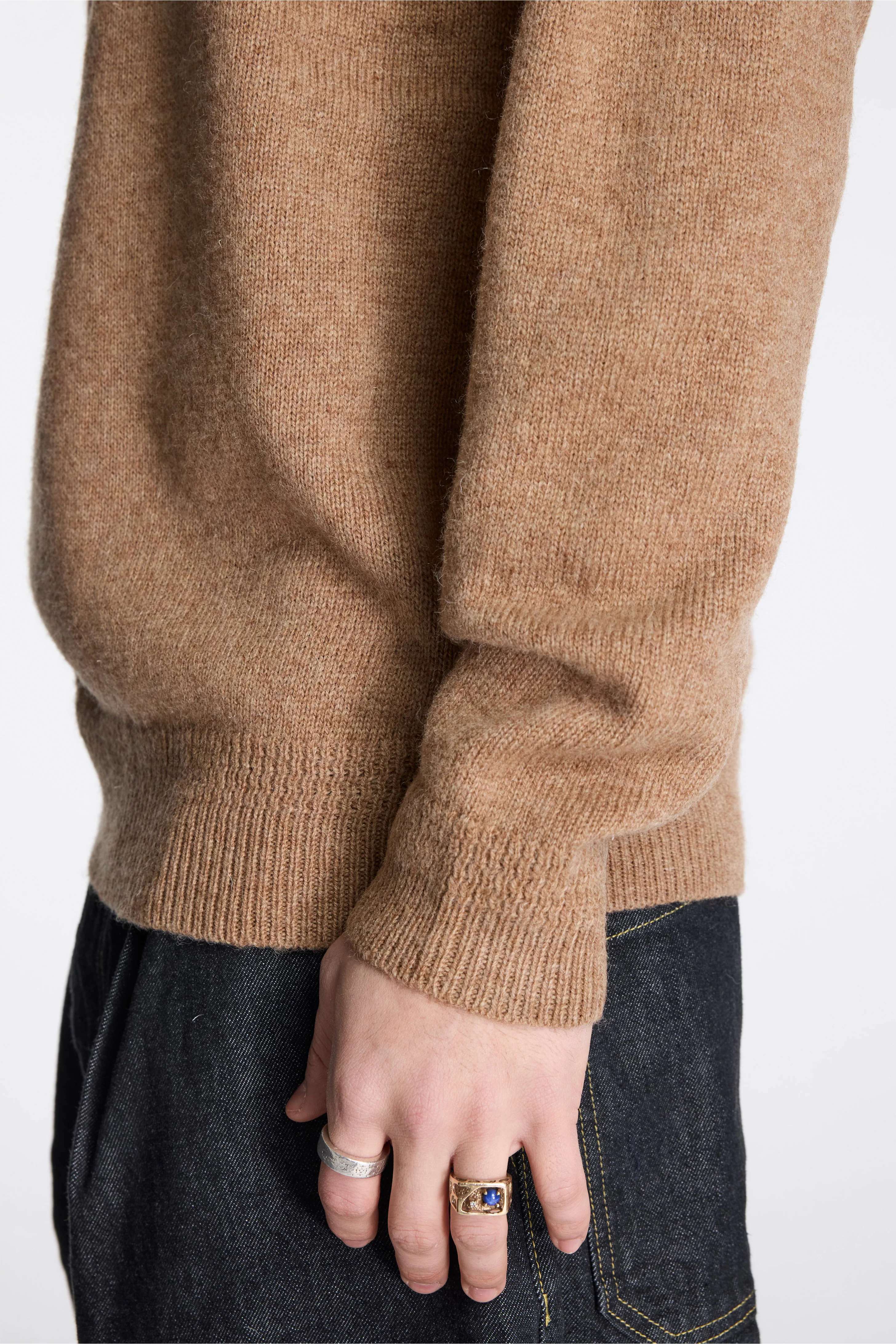 Shetland Wool Crew Tan Mix - Image 5