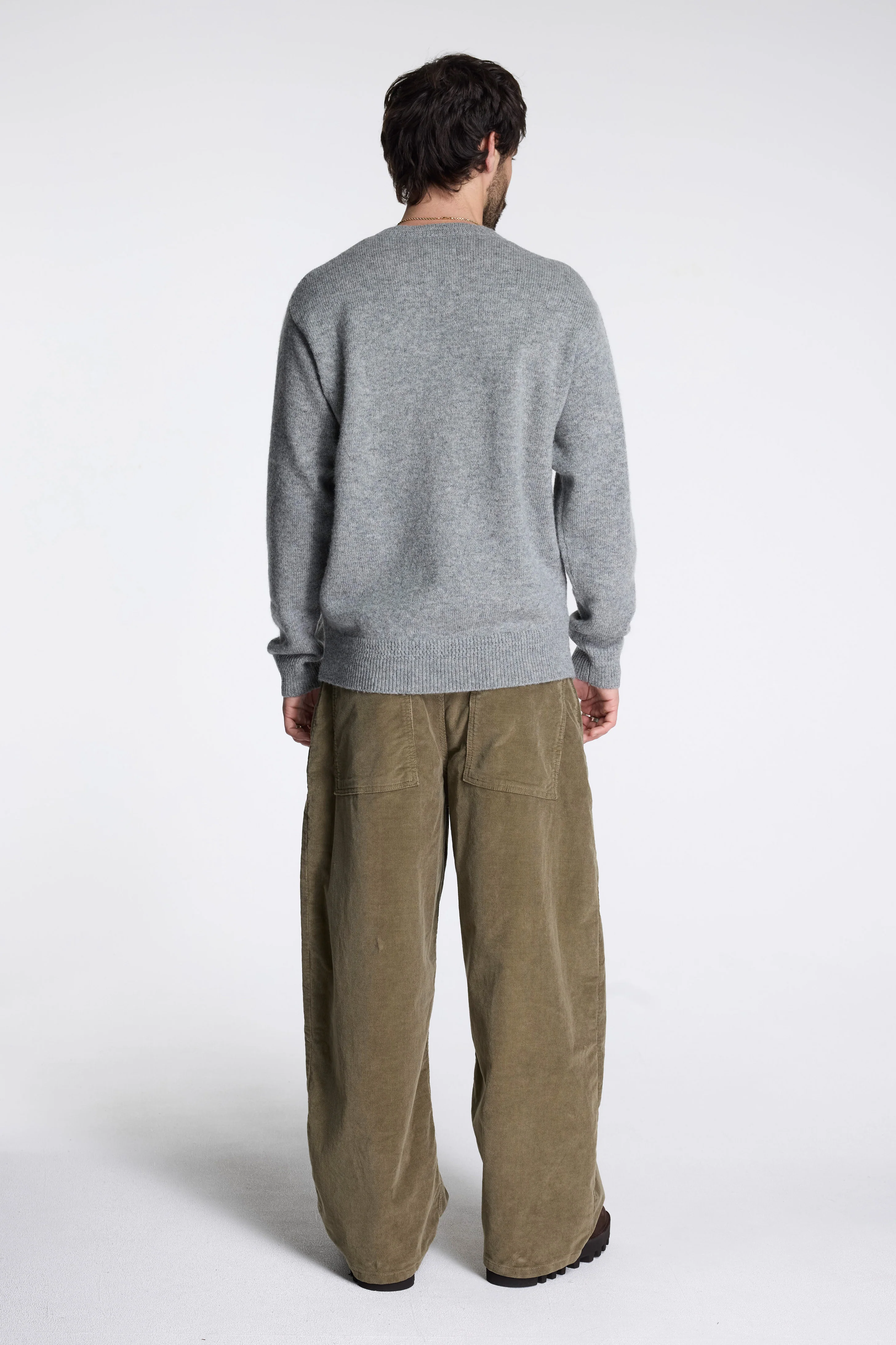 Shetland Wool Crew Light Grey Heather - Image 7