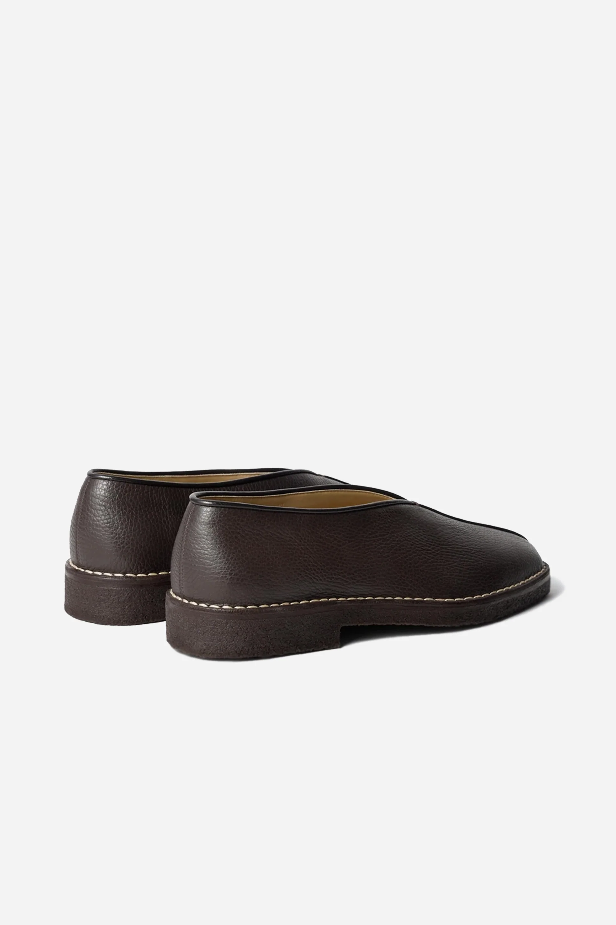 Piped Crepe Slippers Dark Brown - Image 3