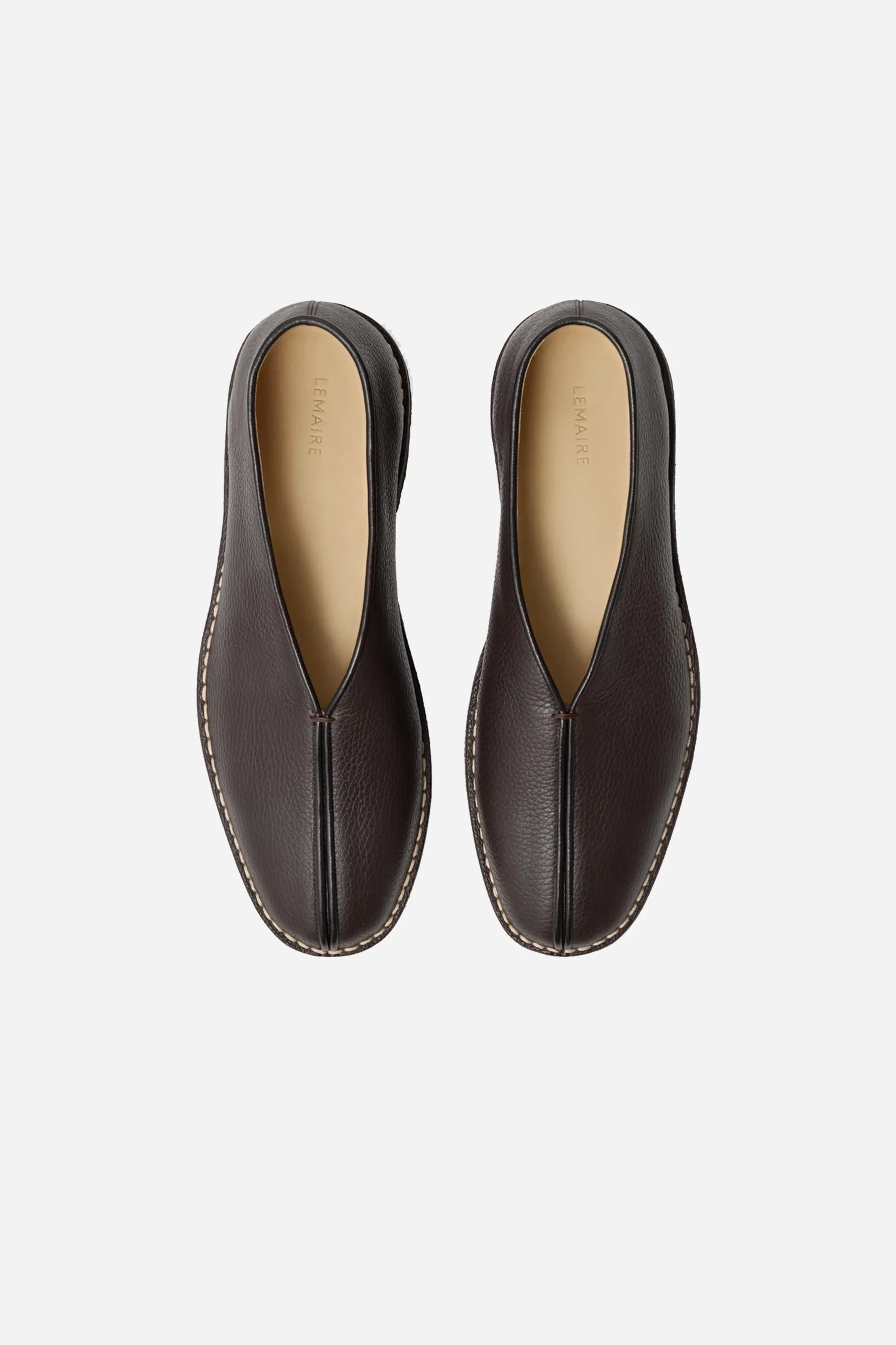 Piped Crepe Slippers Dark Brown - Image 4