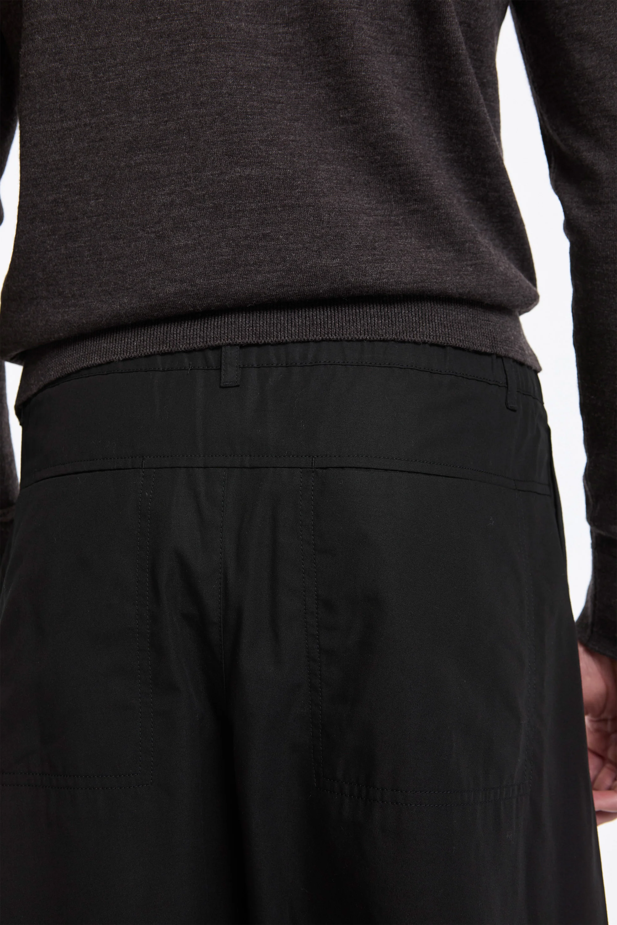 Pocket Banding Pants Black - Image 3