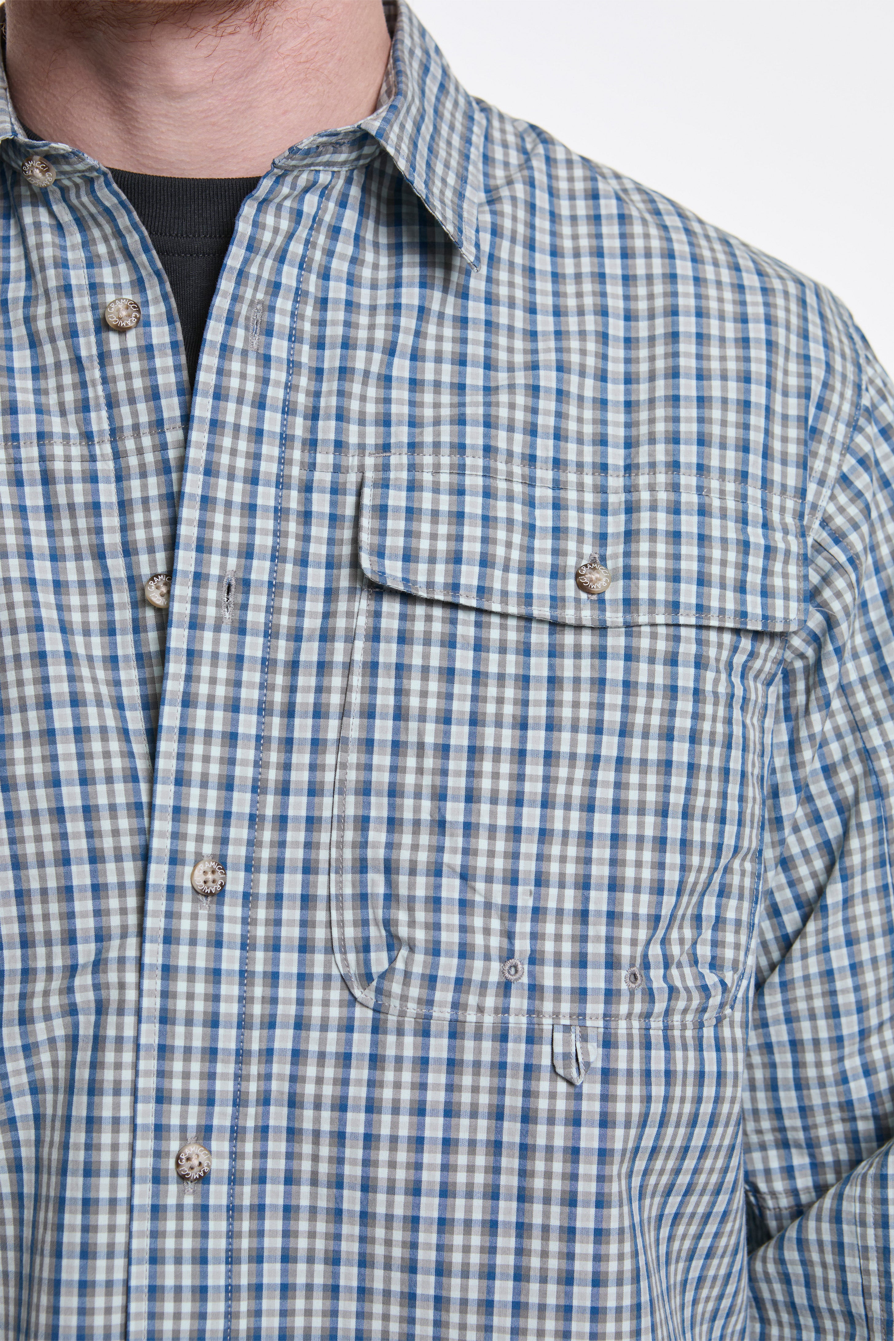 Poplin Millwood Shirt Blue - Image 3