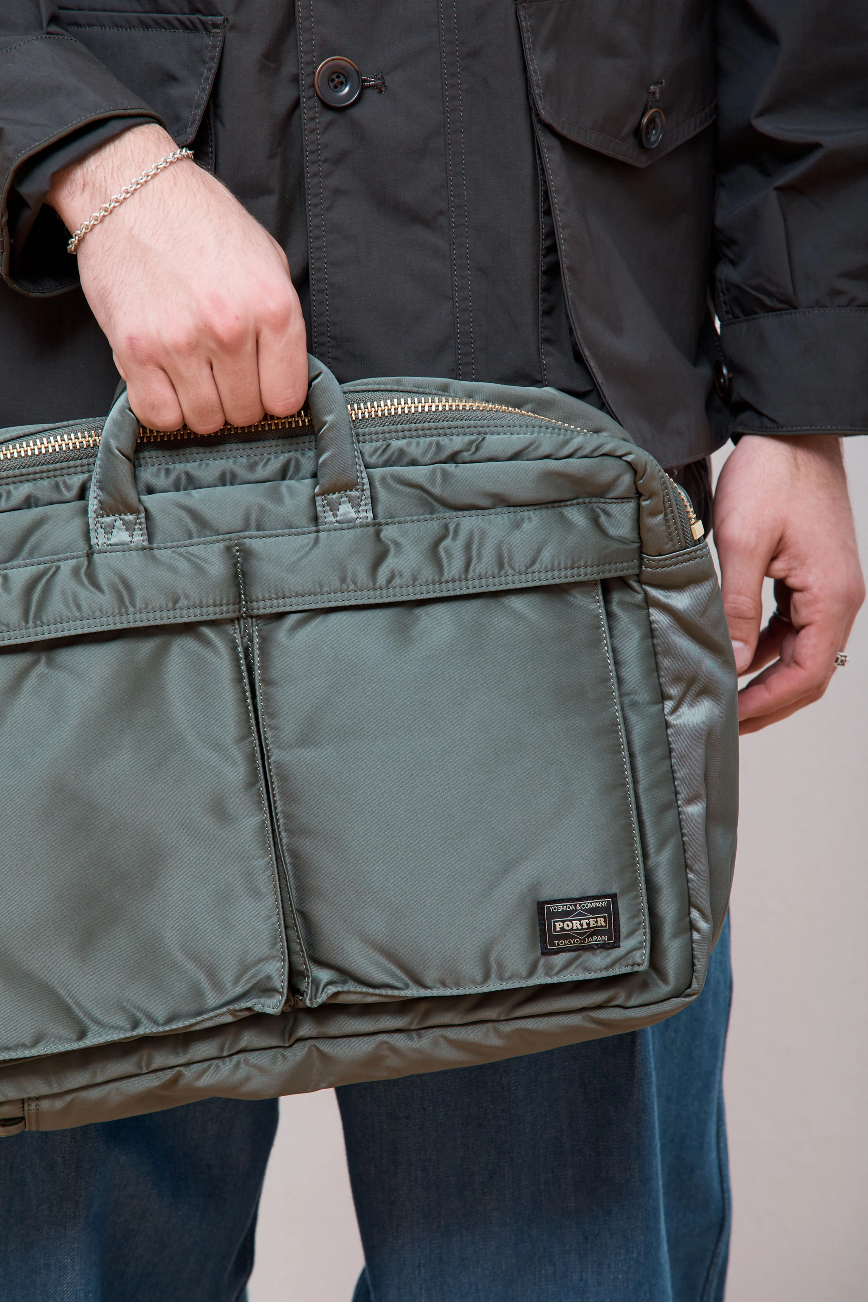 New Tanker 3Way Document Bag Sage Green - Image 4