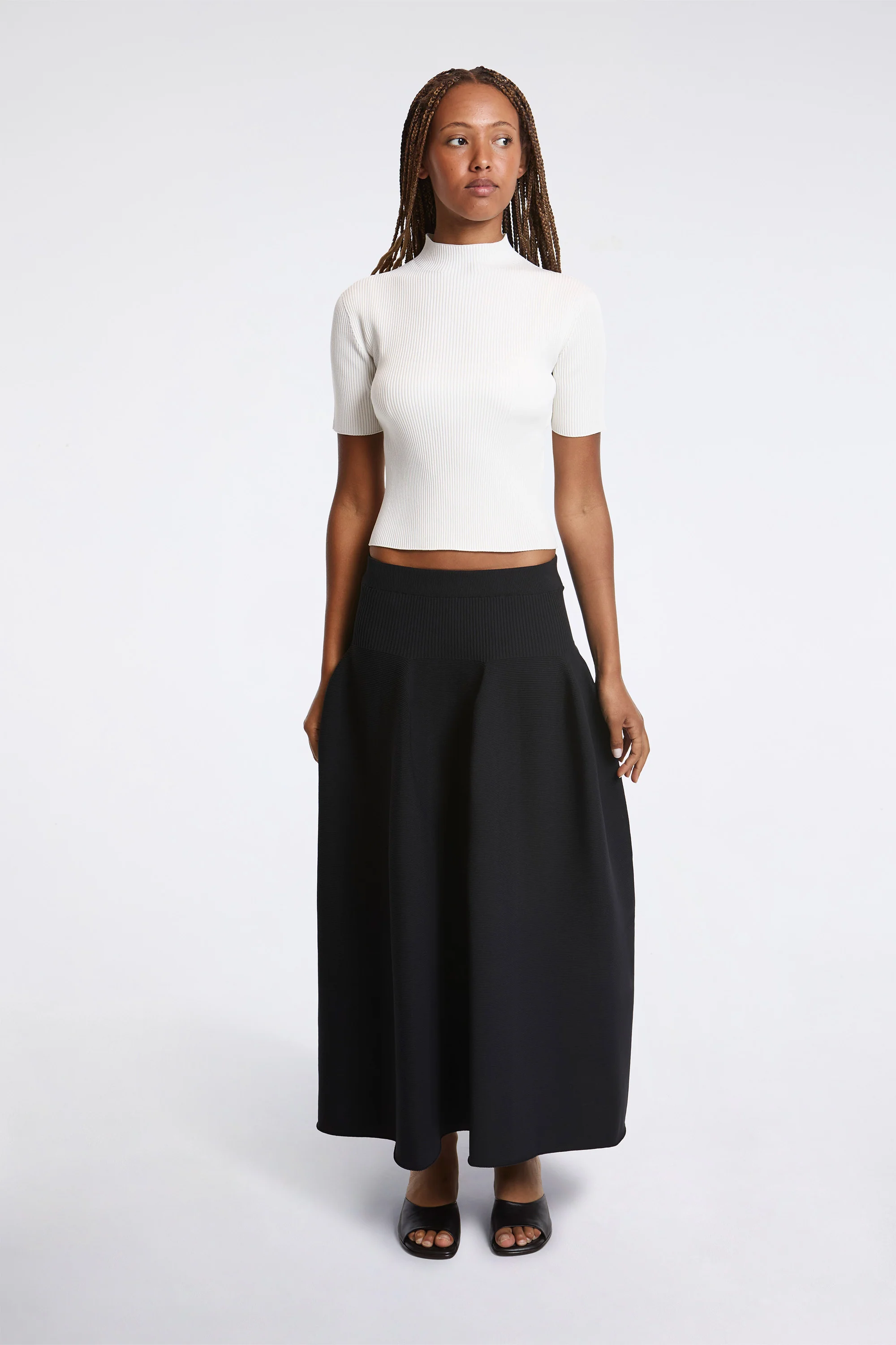 Portrait Short Sleeve Top White - Image 4