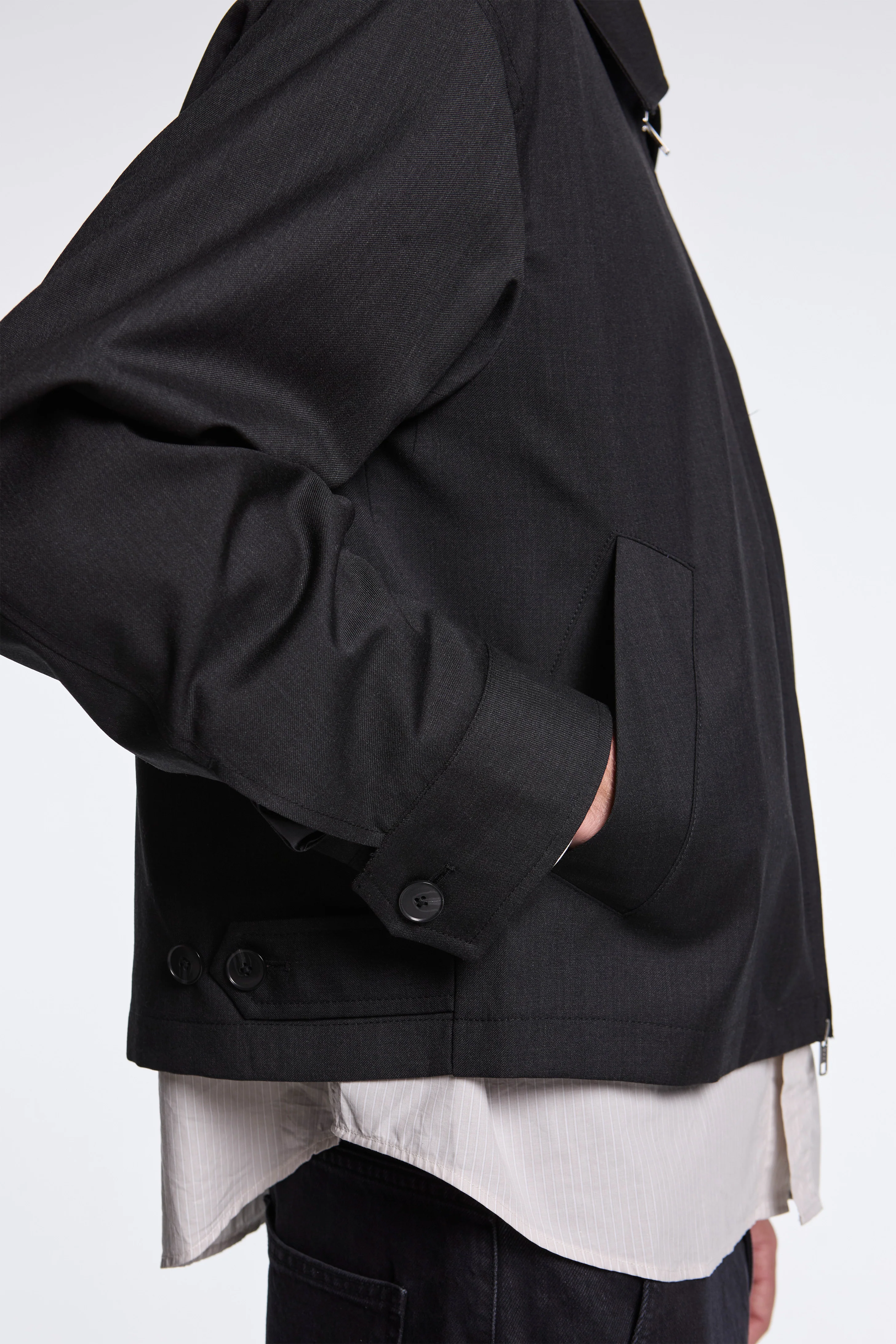 Postal Jacket Anthracite Wool - Image 3