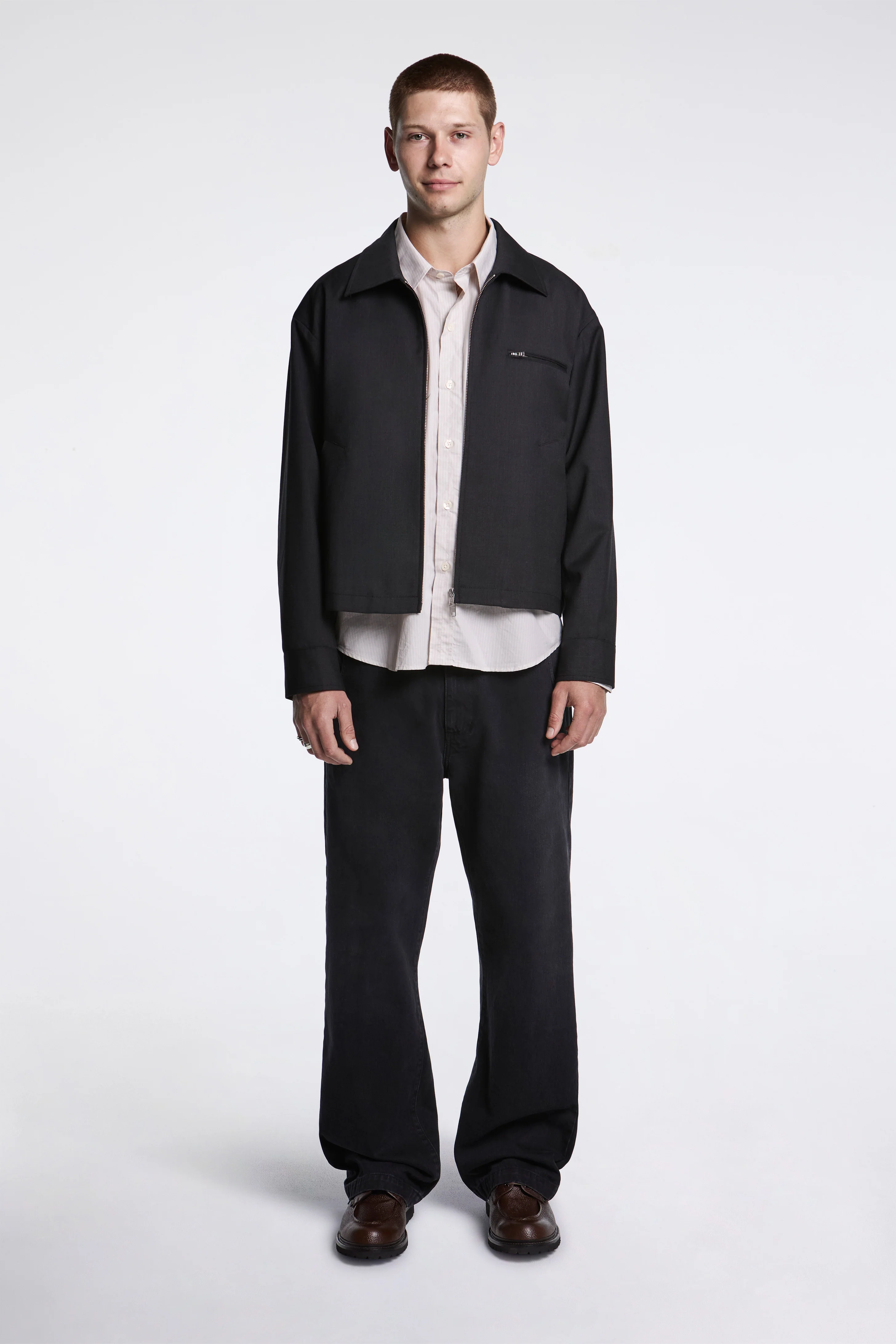 Postal Jacket Anthracite Wool - Image 7