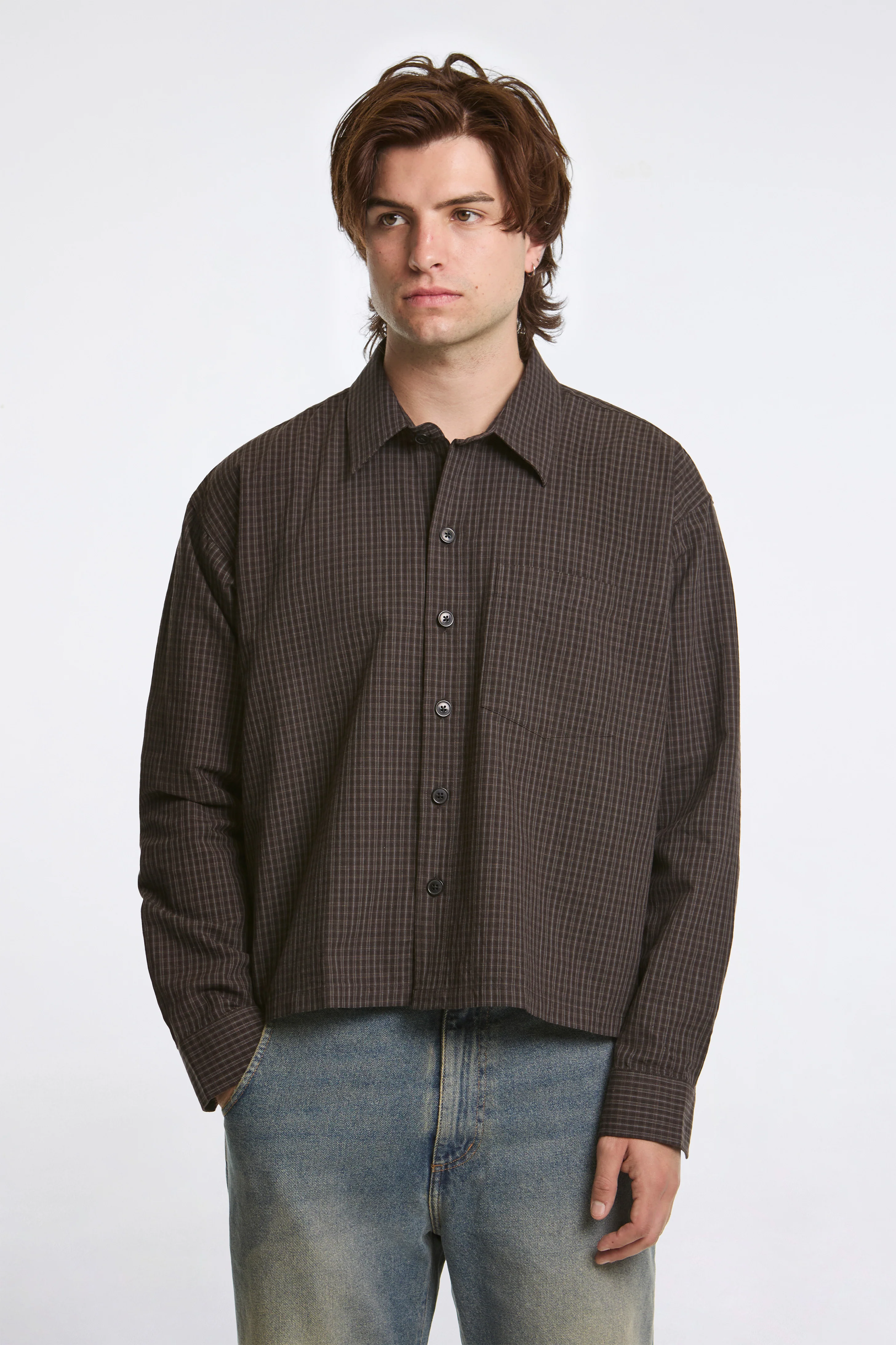 Priority Shirt Dark Linen Check - Image 2