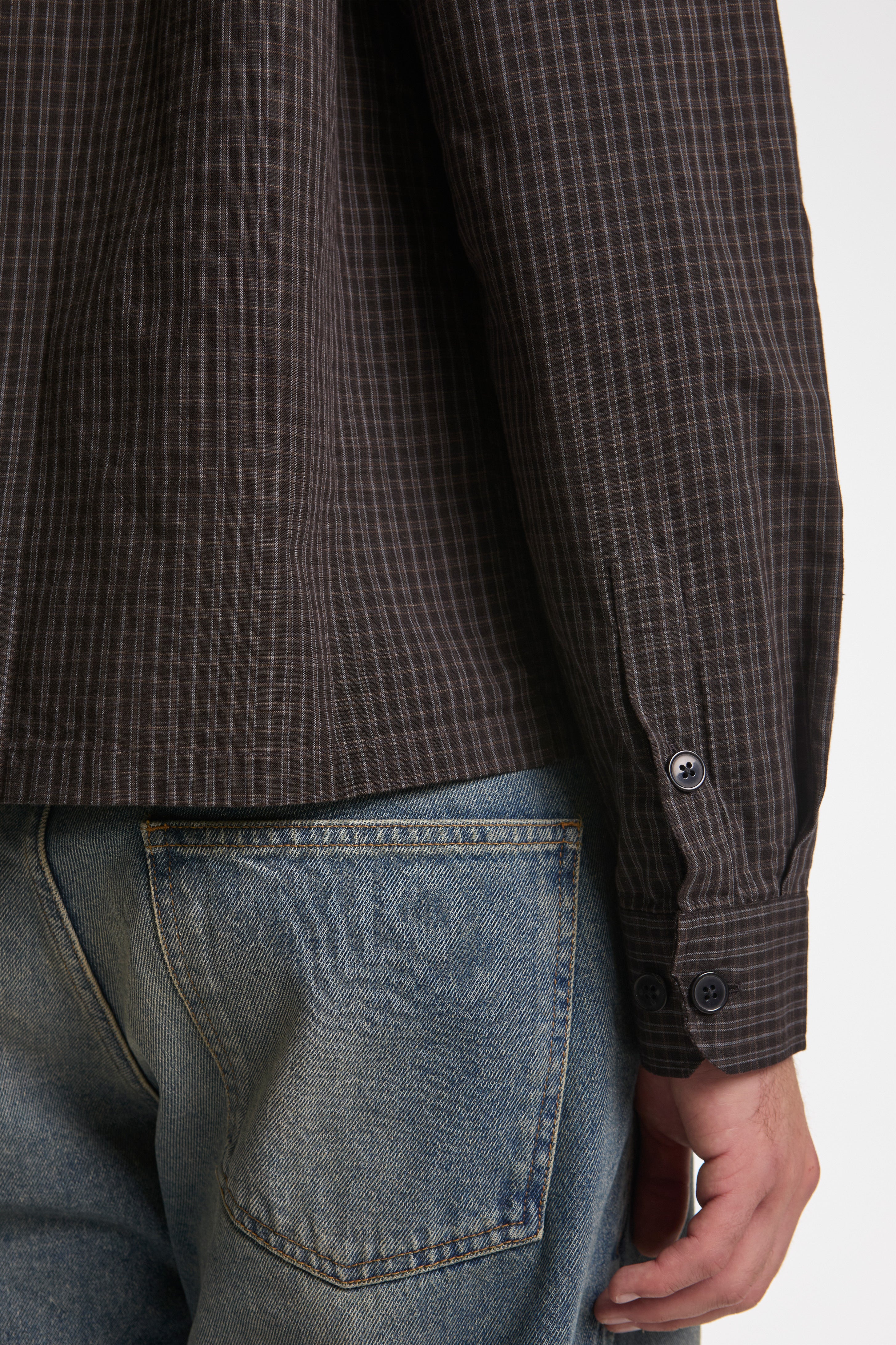 Priority Shirt Dark Linen Check - Image 4