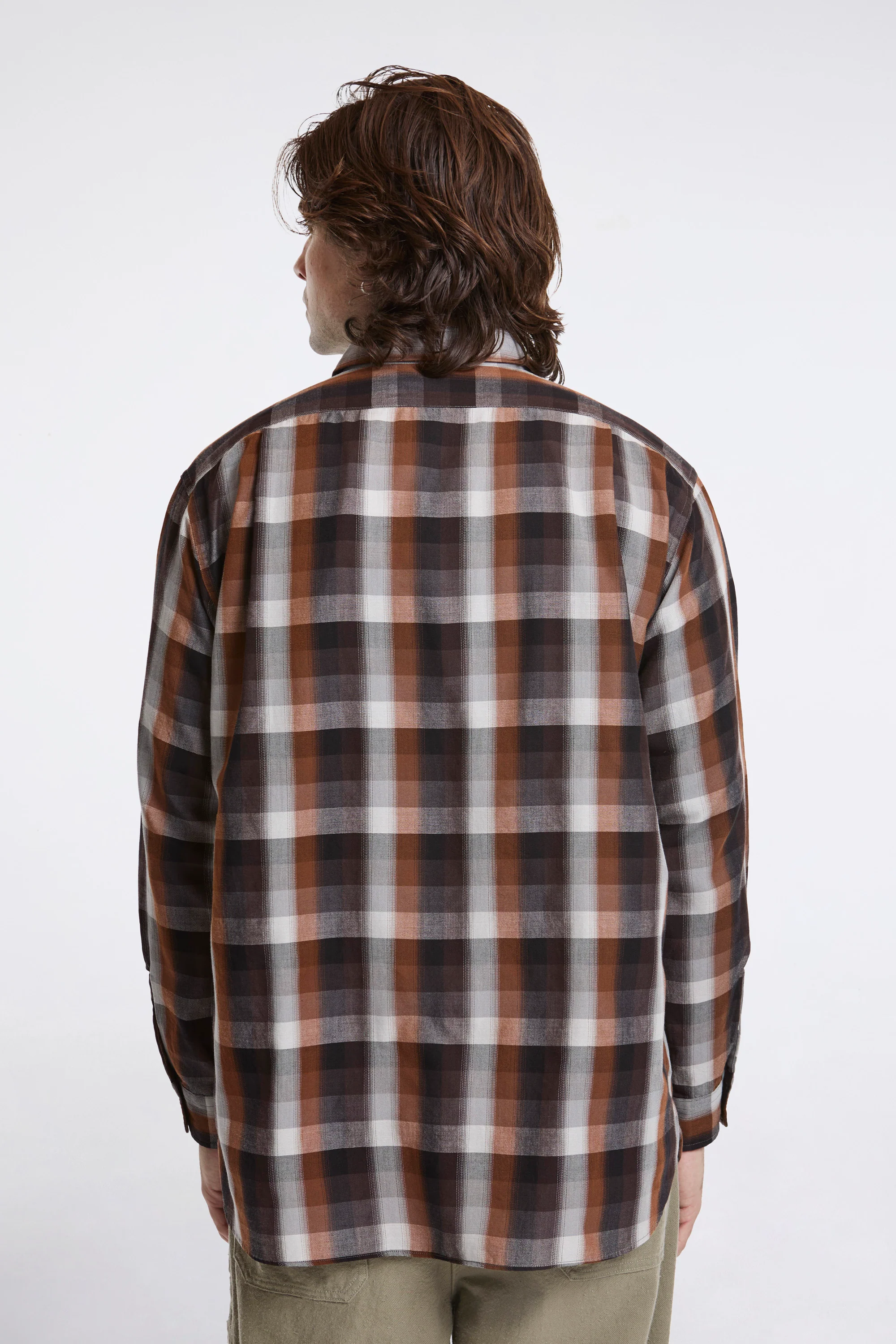 Regular Collar Wind Shirt Brown - Image 5