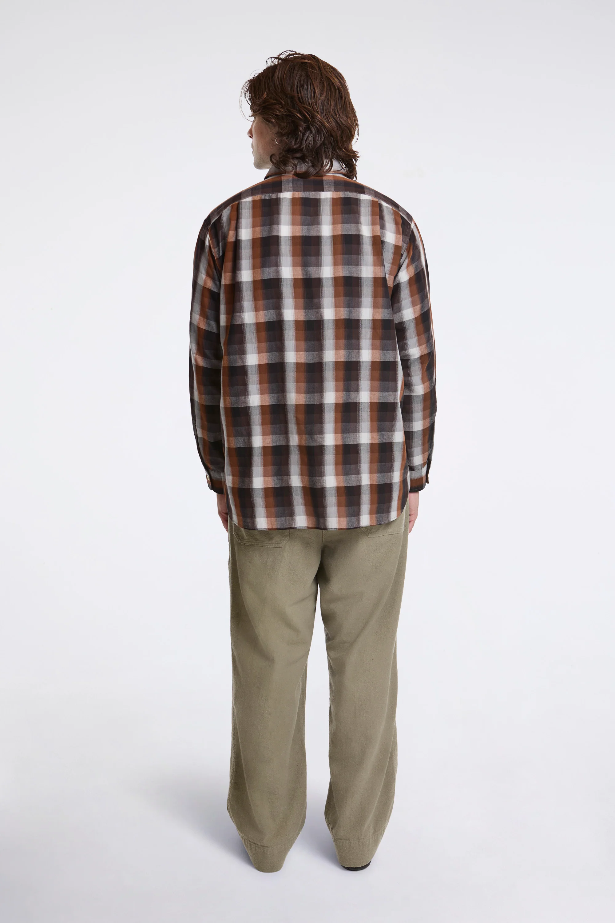Regular Collar Wind Shirt Brown - Image 6