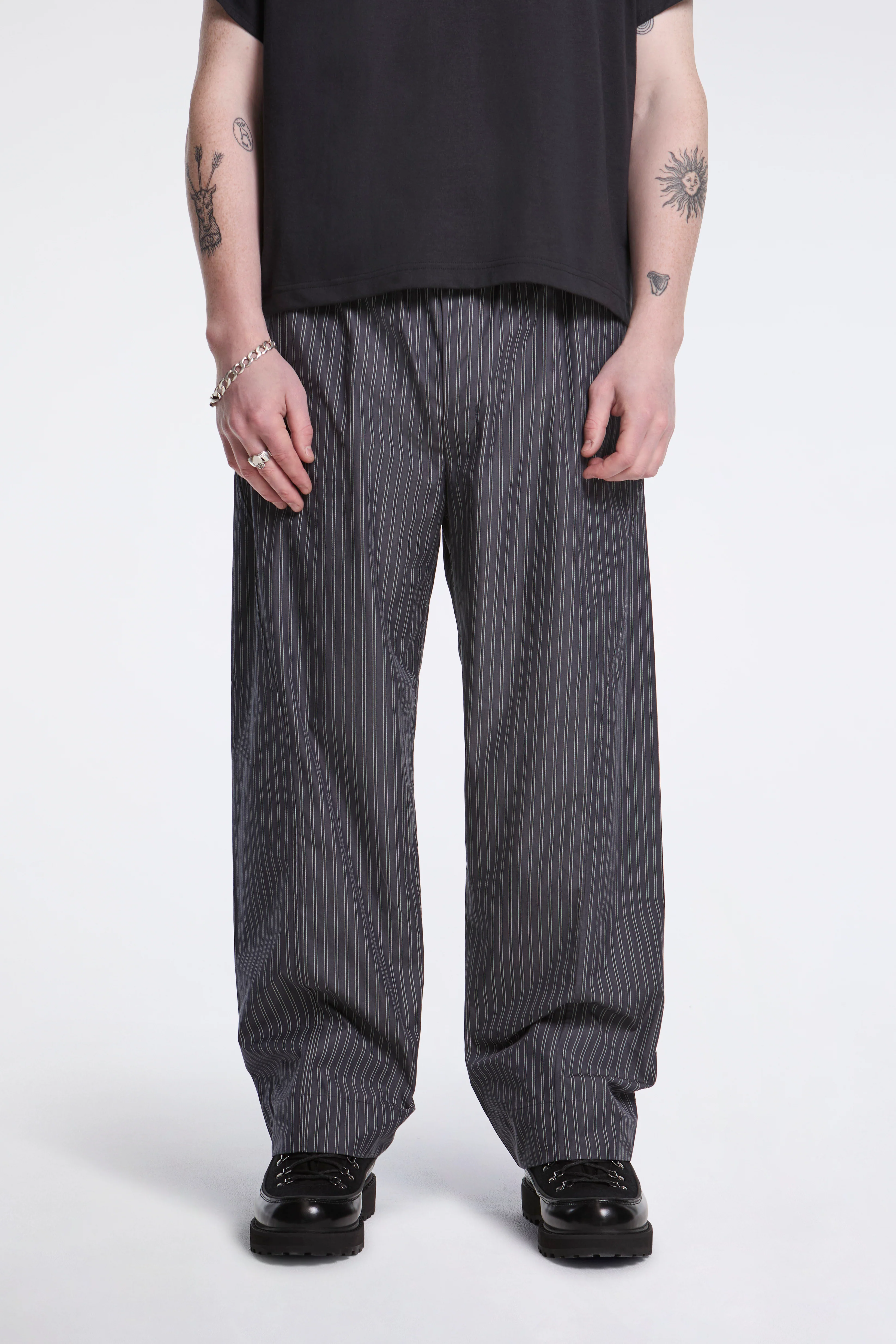 Retroreflective Striped Pants Deep Charcoal - Image 2