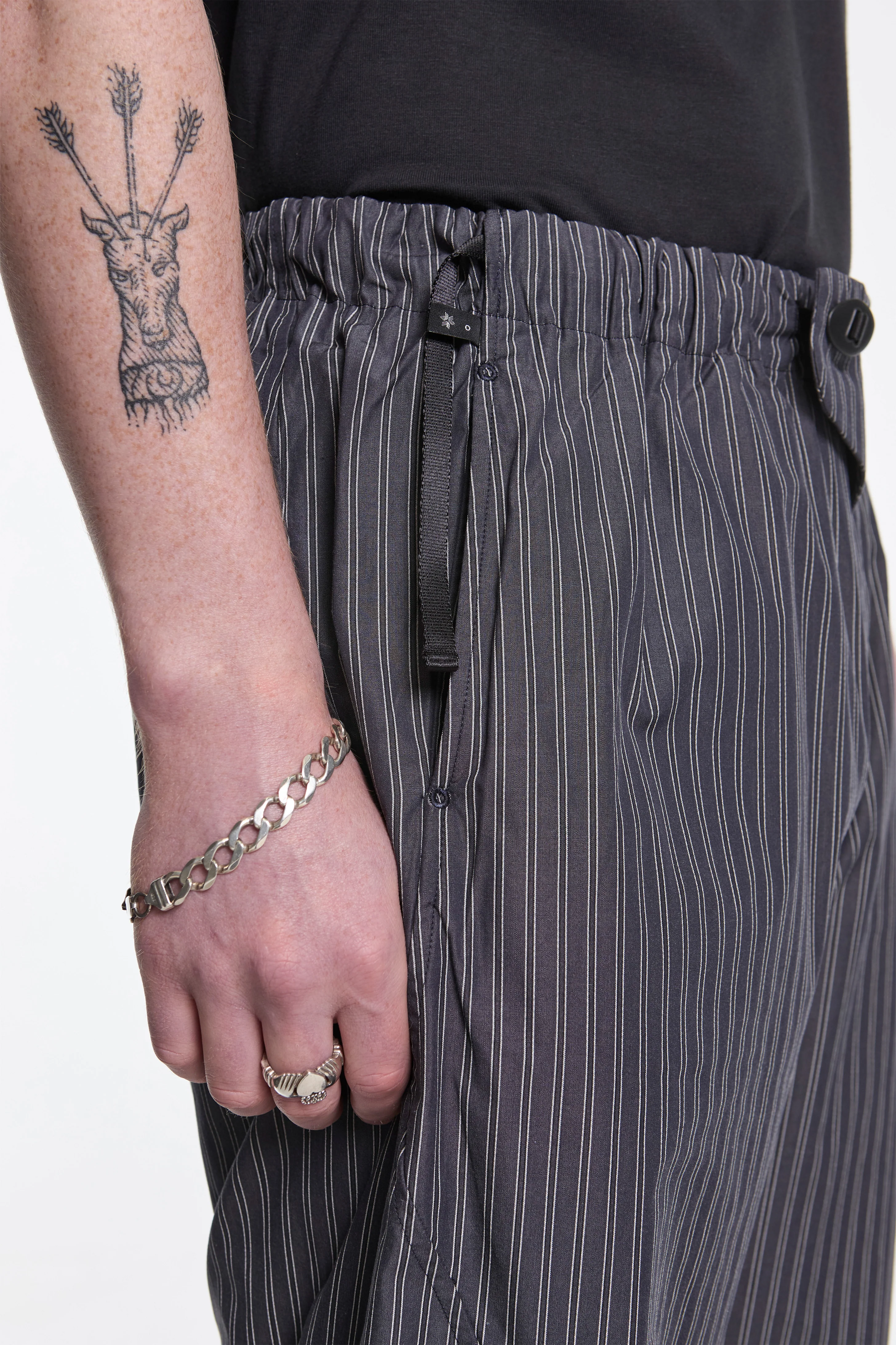 Retroreflective Striped Pants Deep Charcoal - Image 5
