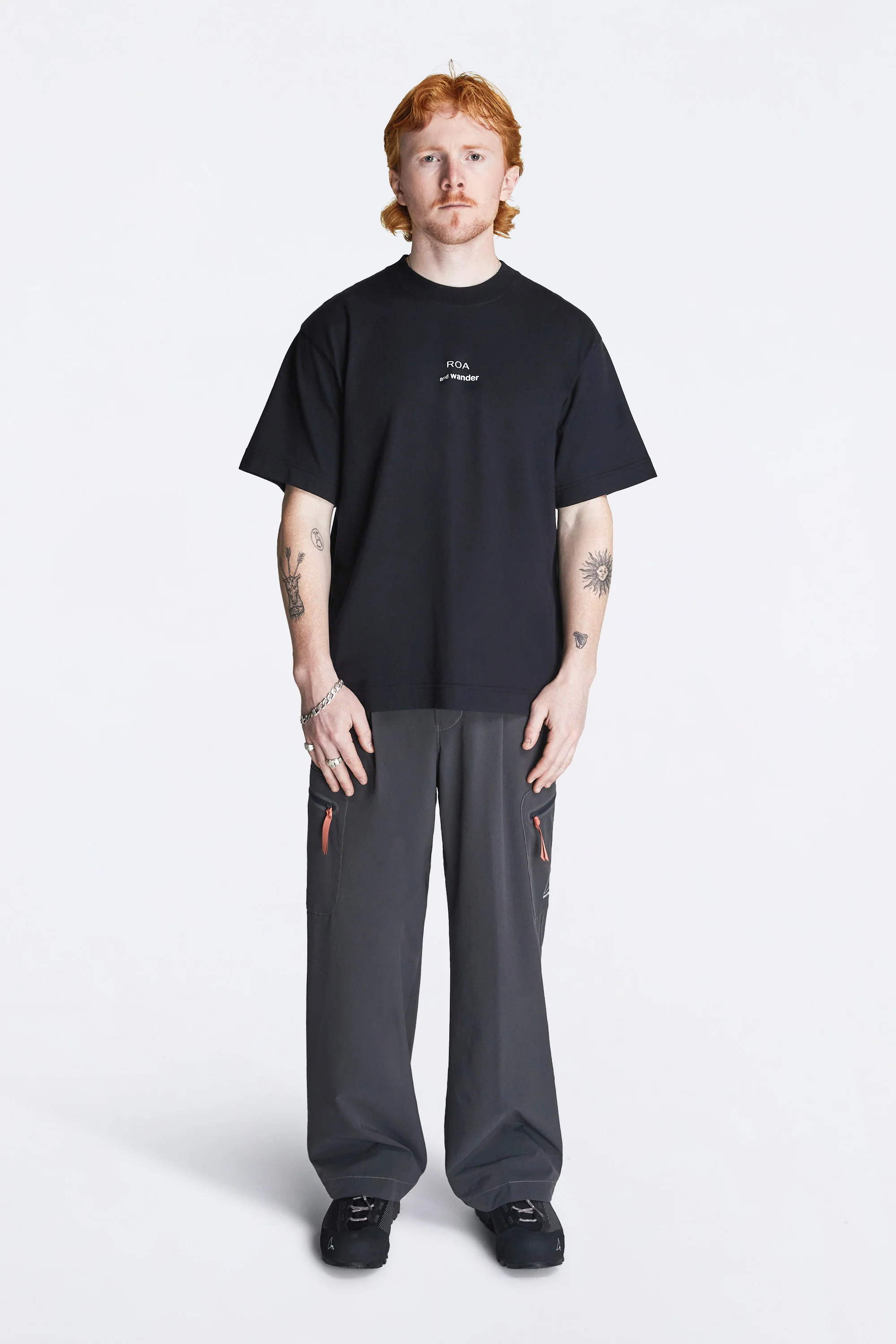 Roa × And Wander Printed T-Shirt Black - Image 5