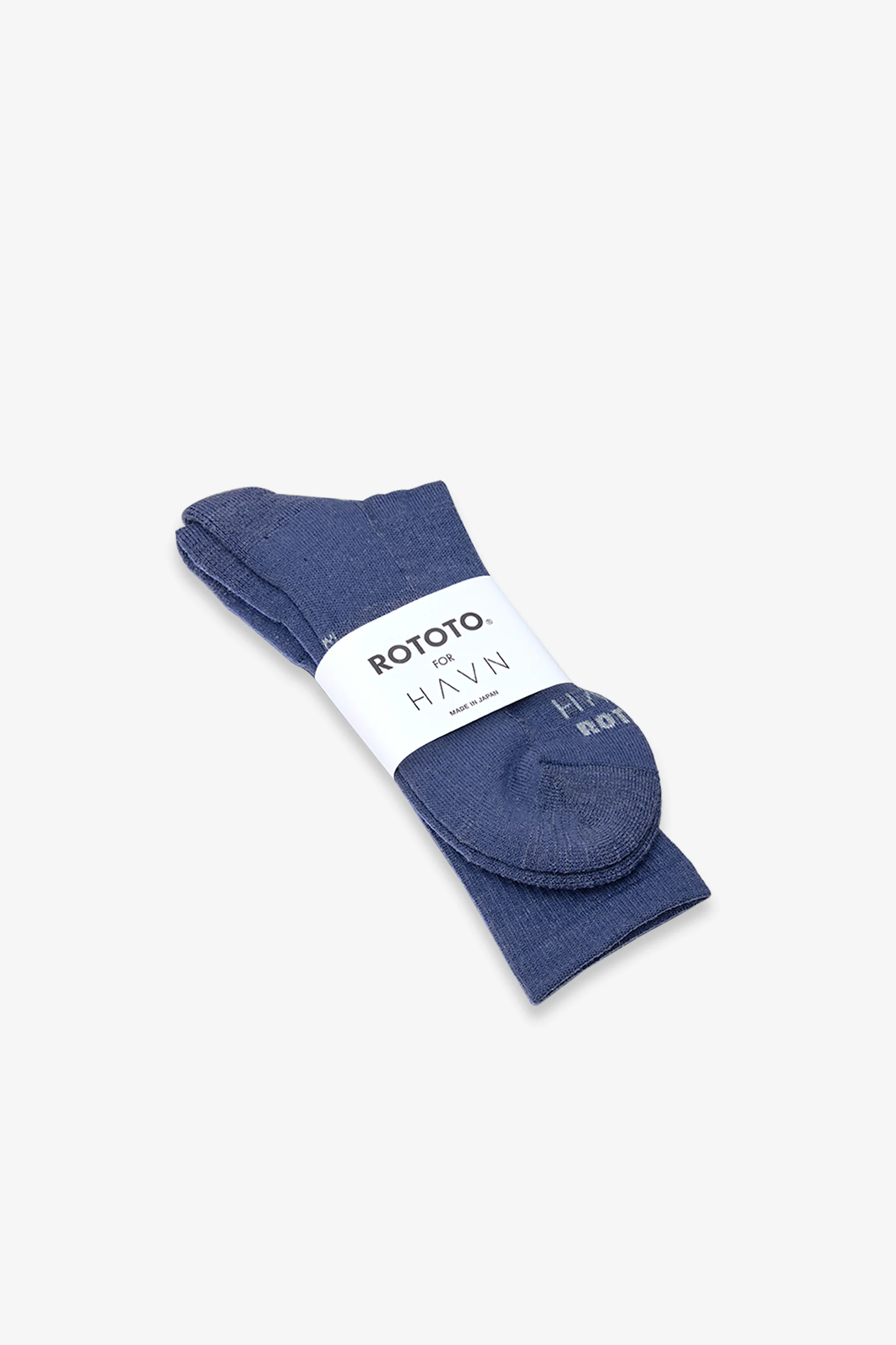 Rototo for HAVN Merino Crew Sock Blue - Image 2