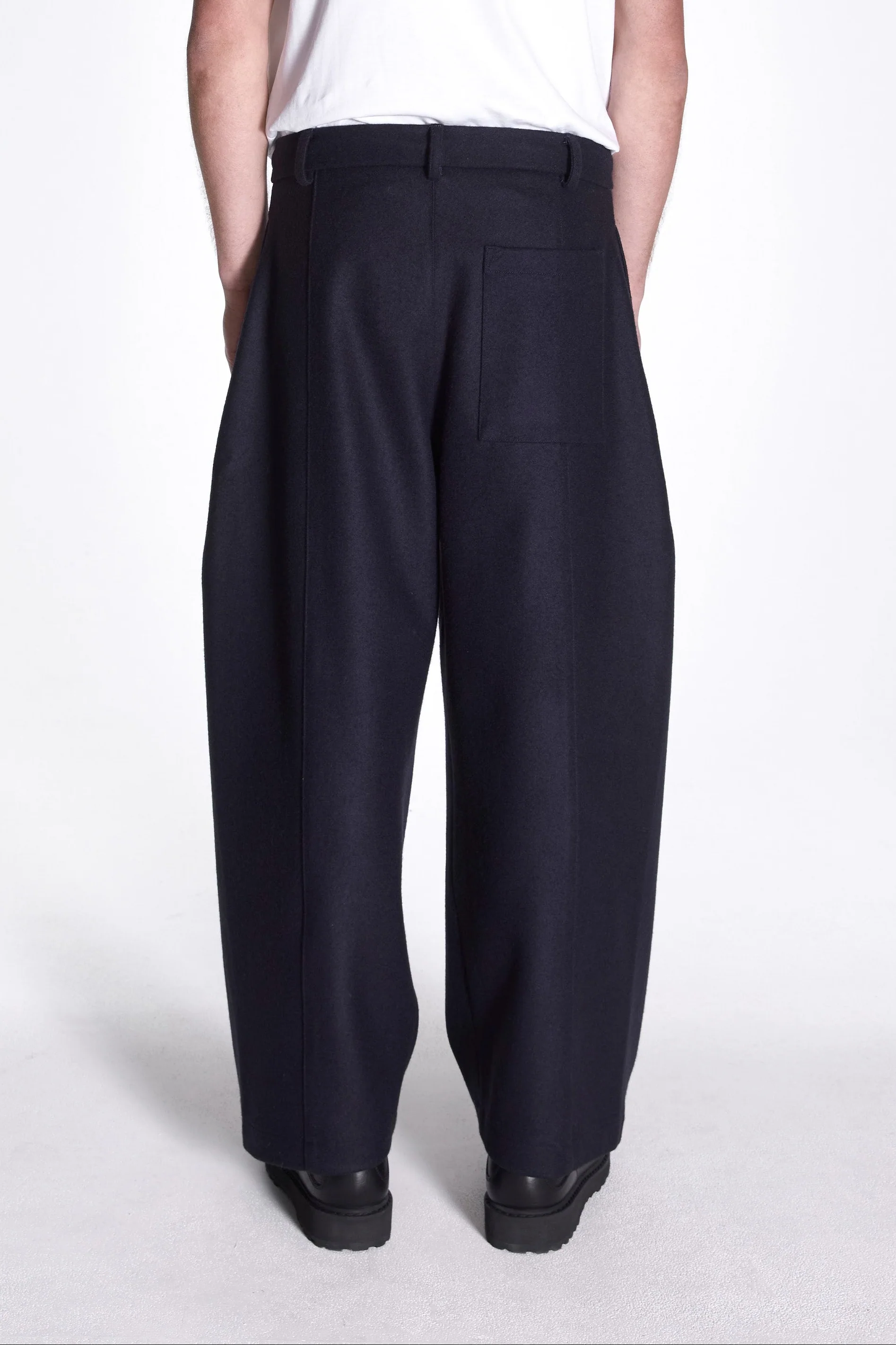 Box Pleat Trouser Dark Navy - Image 4