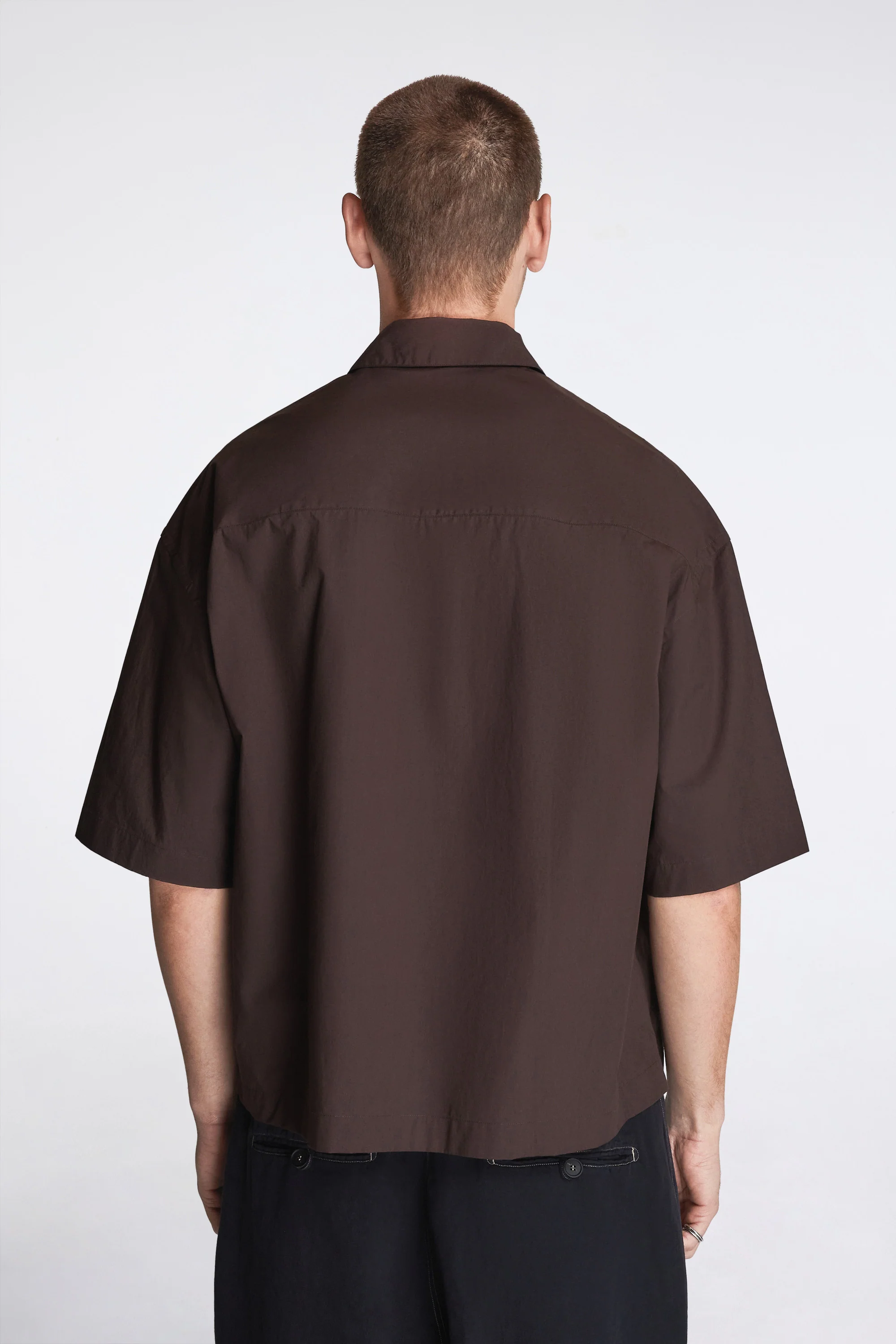 Sanko Paper Poplin Shirt Cocoa - Image 2