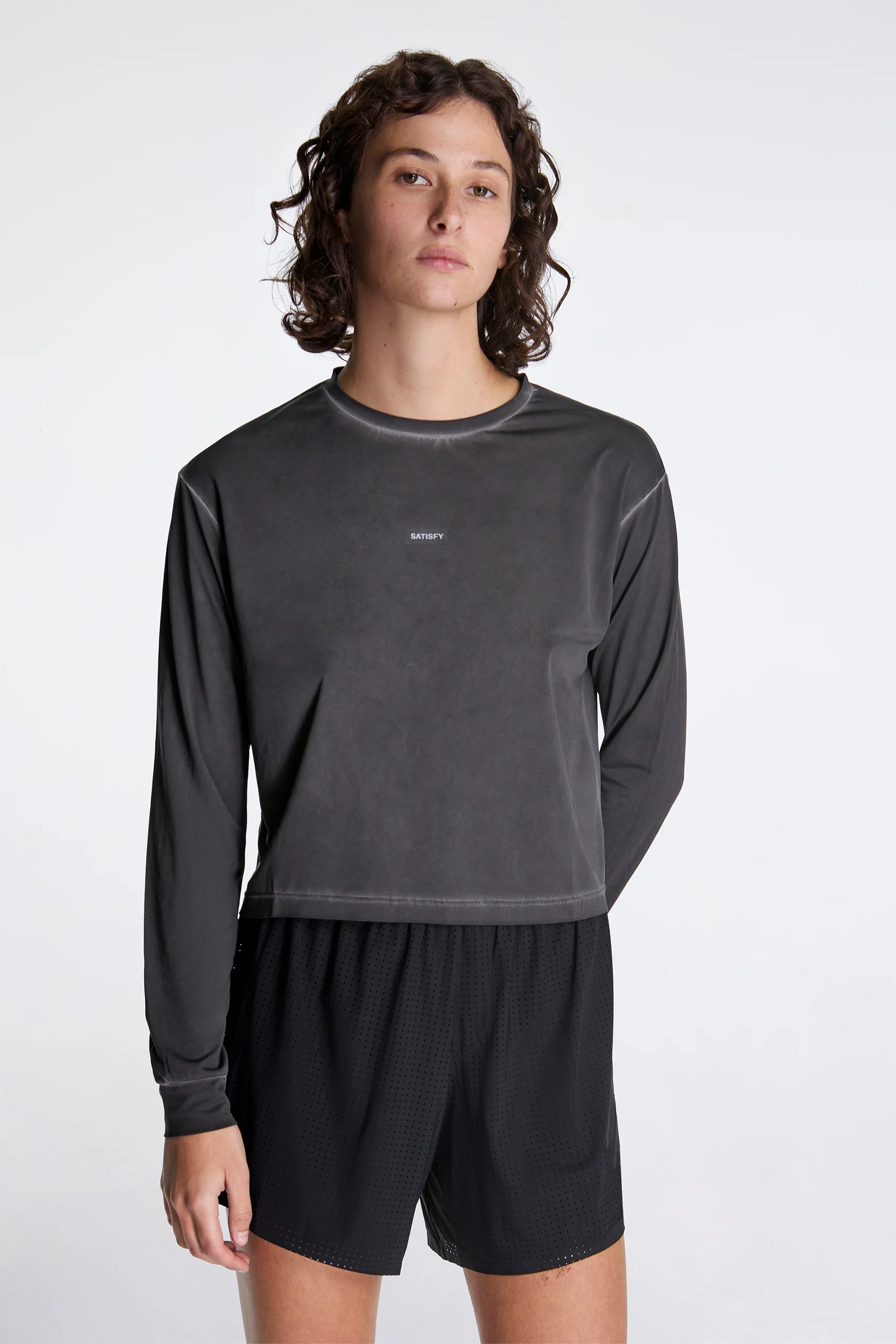 Women's Auralite Long Tee Pigment Black - Image 2