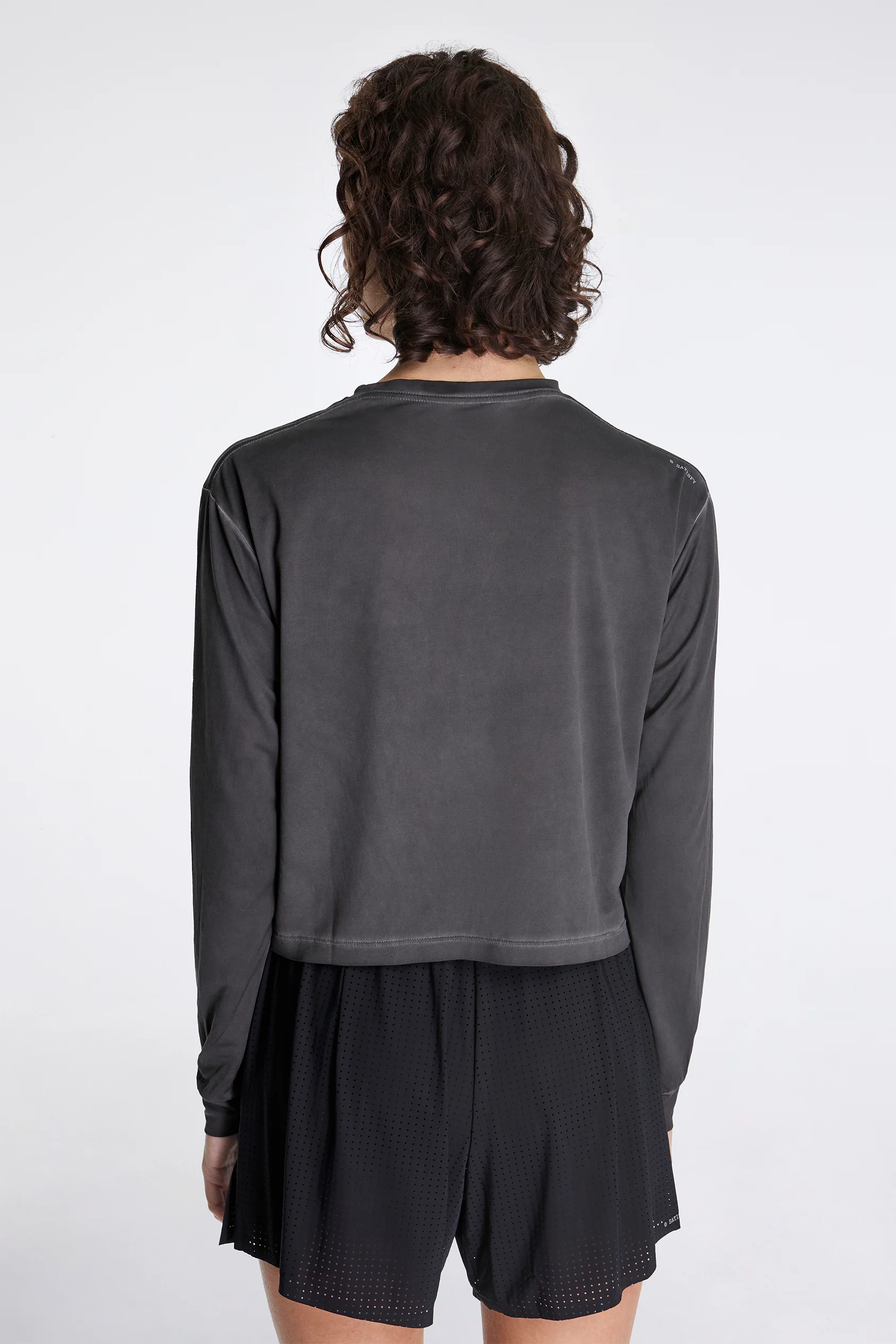 Women's Auralite Long Tee Pigment Black - Image 4