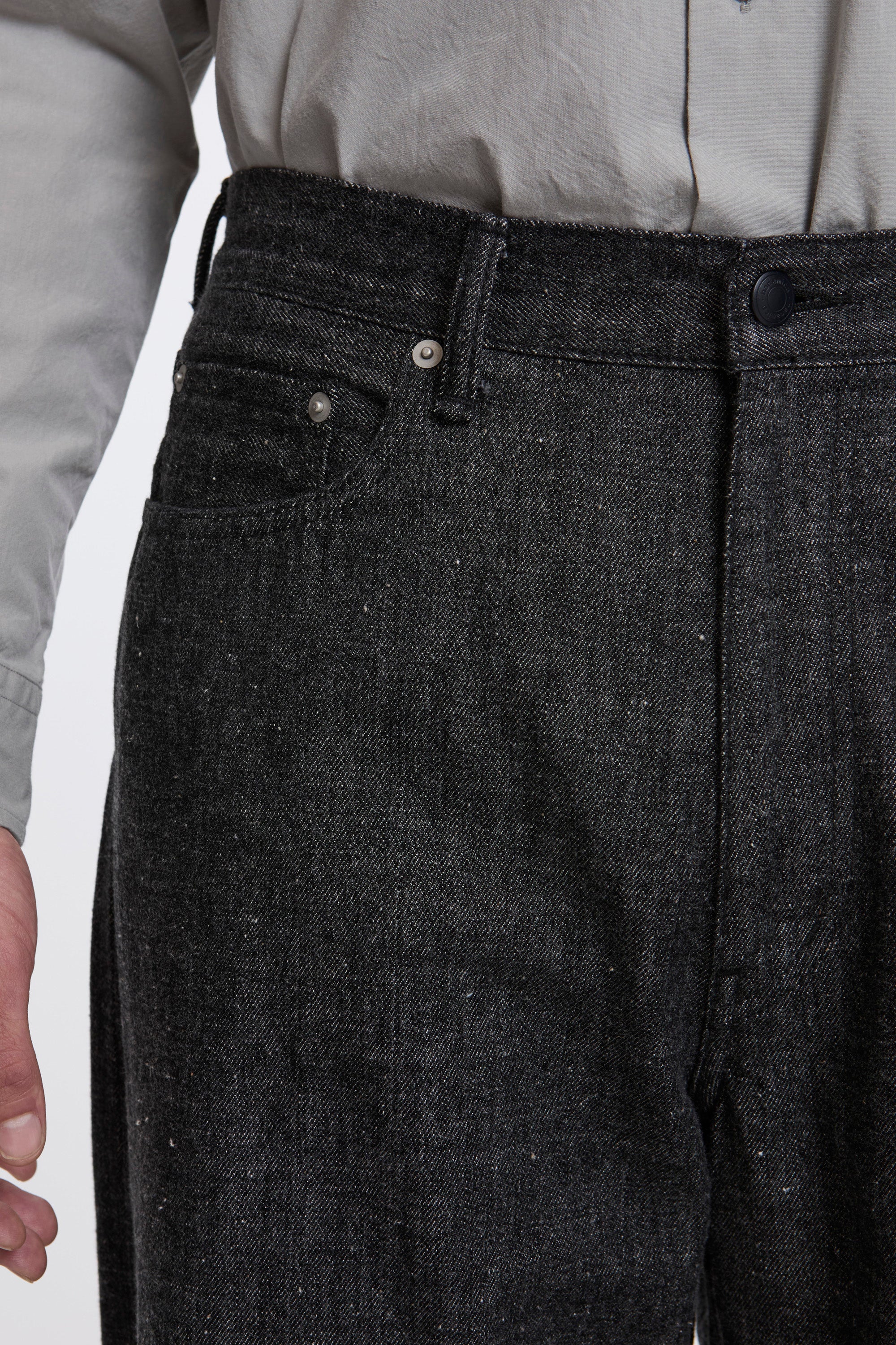 Selvage Denim Pants Black - Image 4