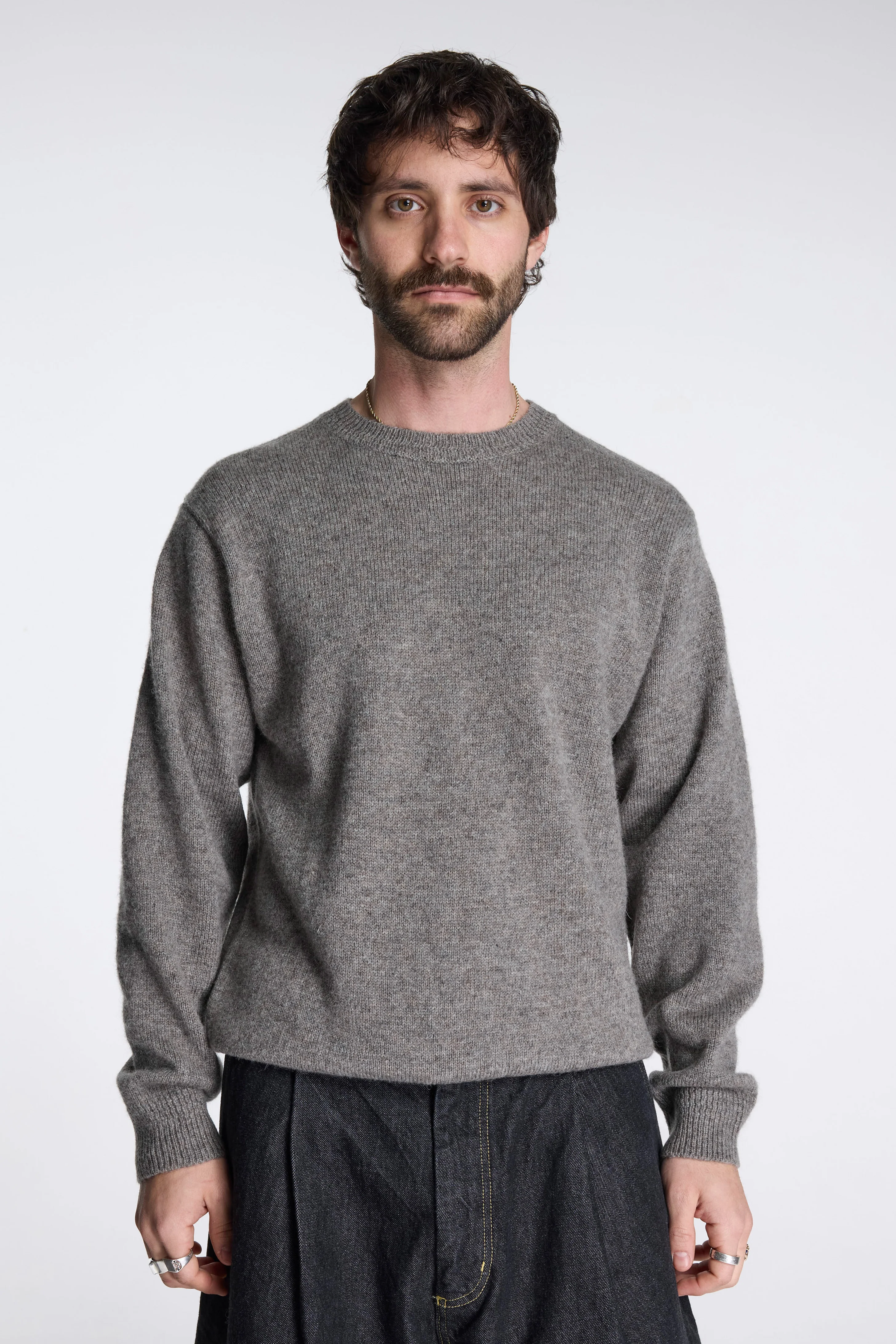 Shetland Wool Crew Stone Heather - Image 2
