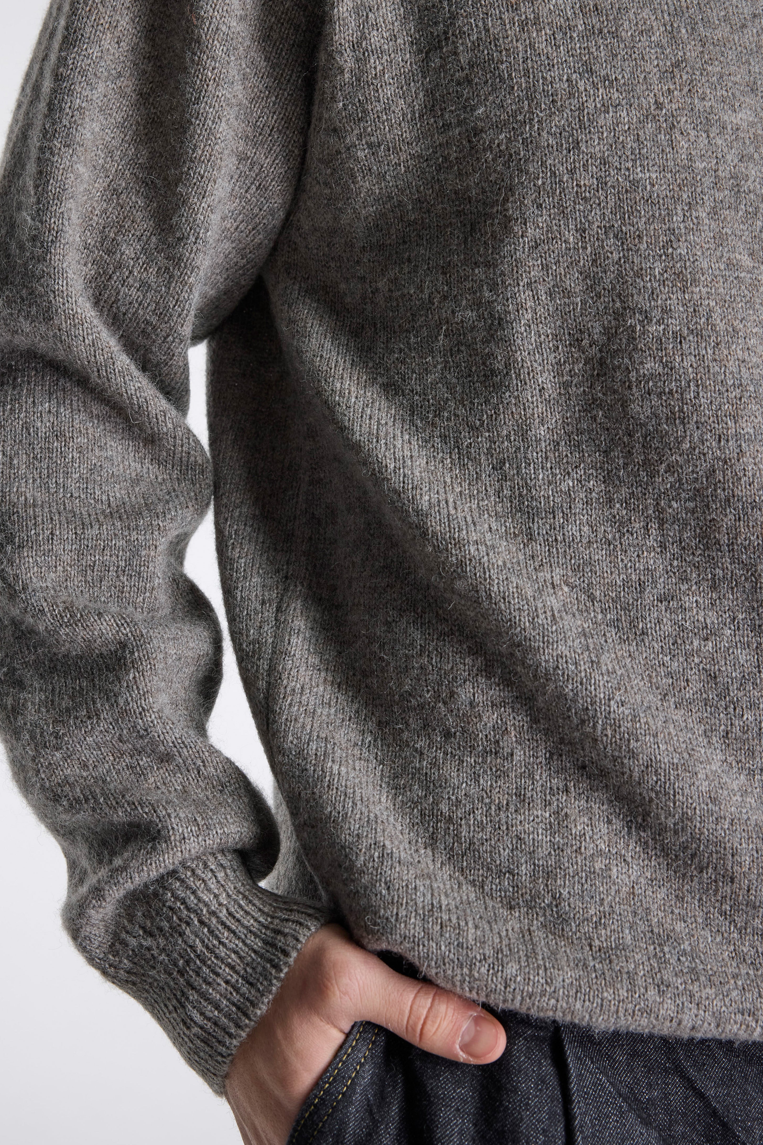 Shetland Wool Crew Stone Heather - Image 6