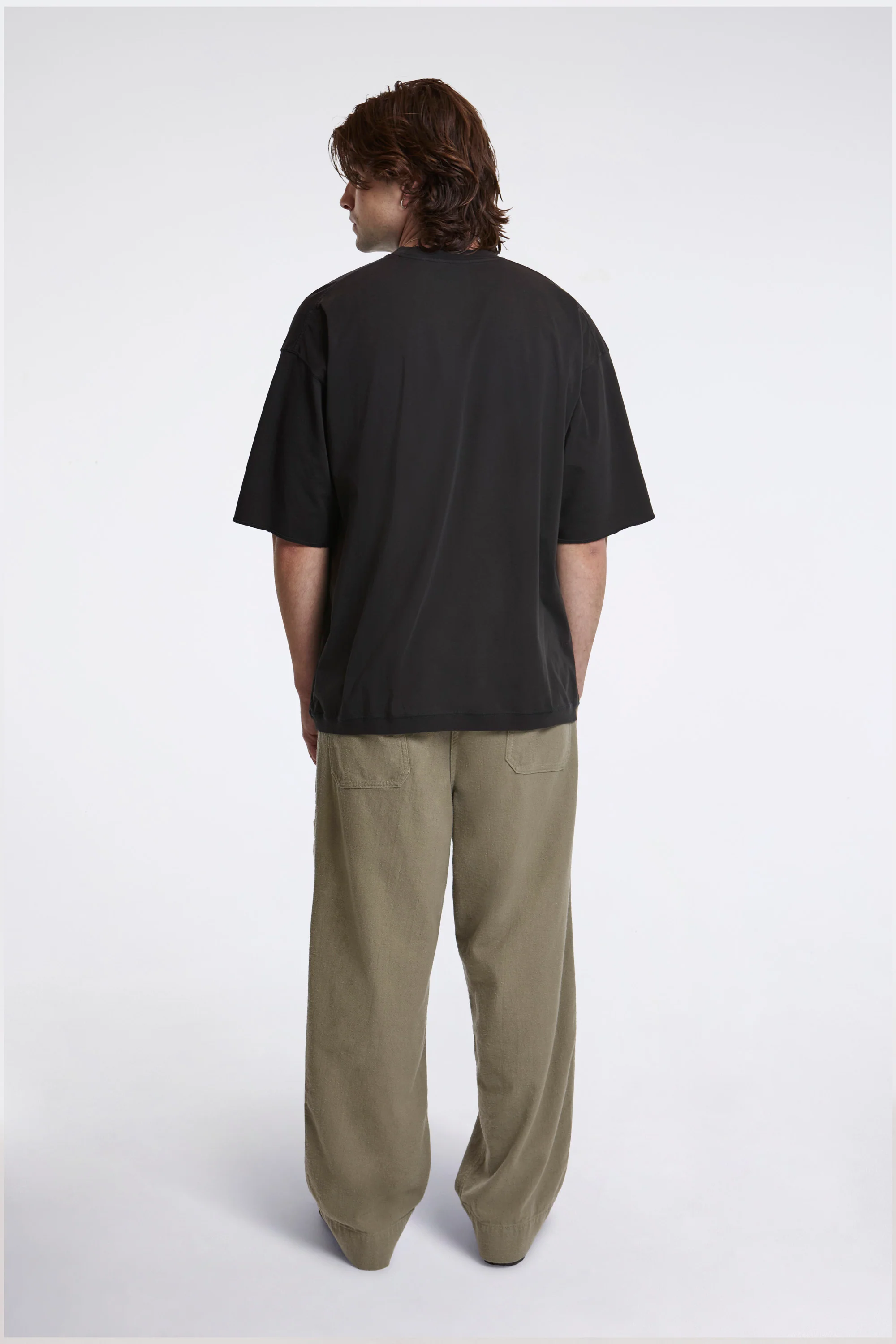 Silk Nep Cotton Twill Deck Pants Khaki Beige - Image 4