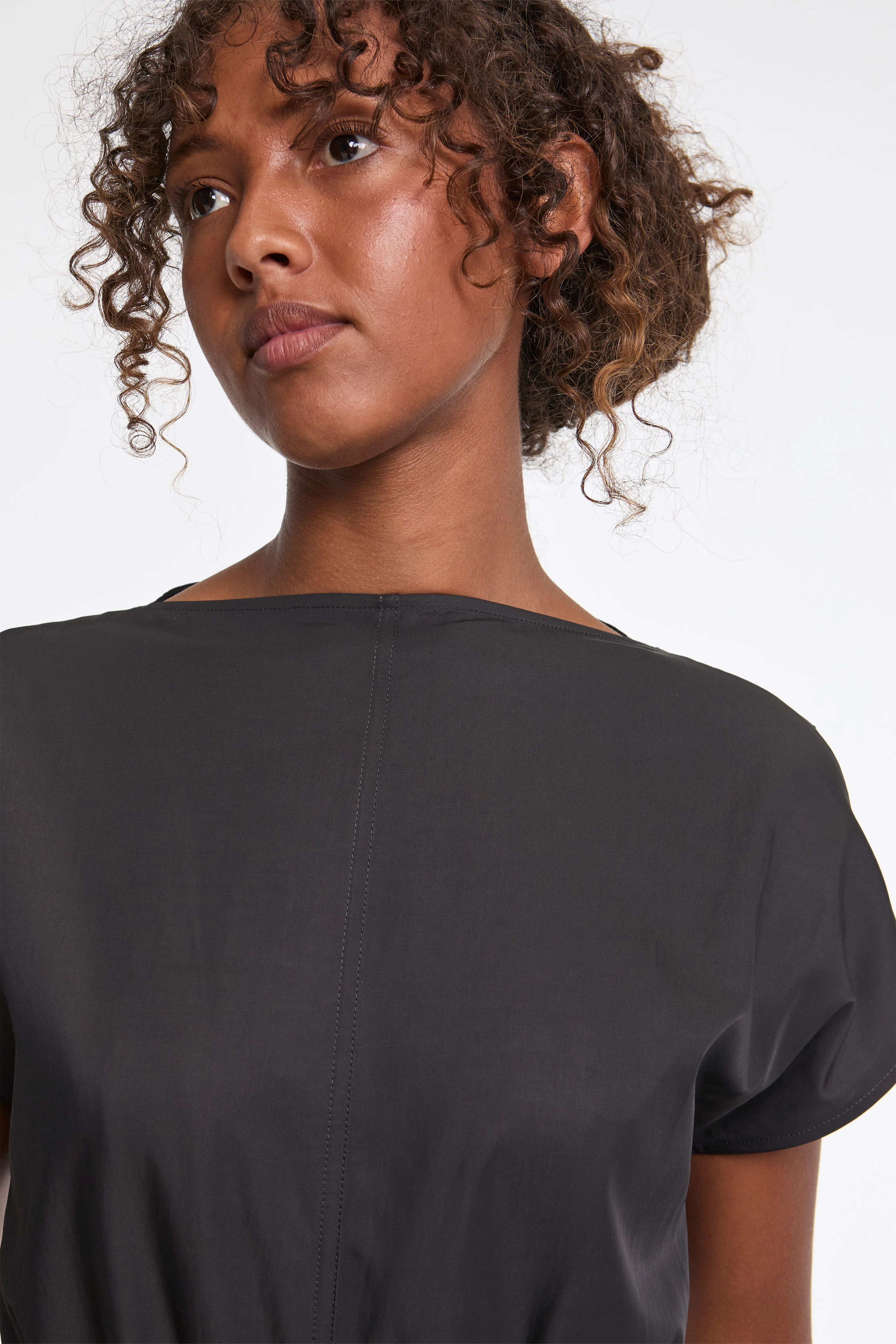 Simos Enzyme Viscose Dress Coal - Image 4