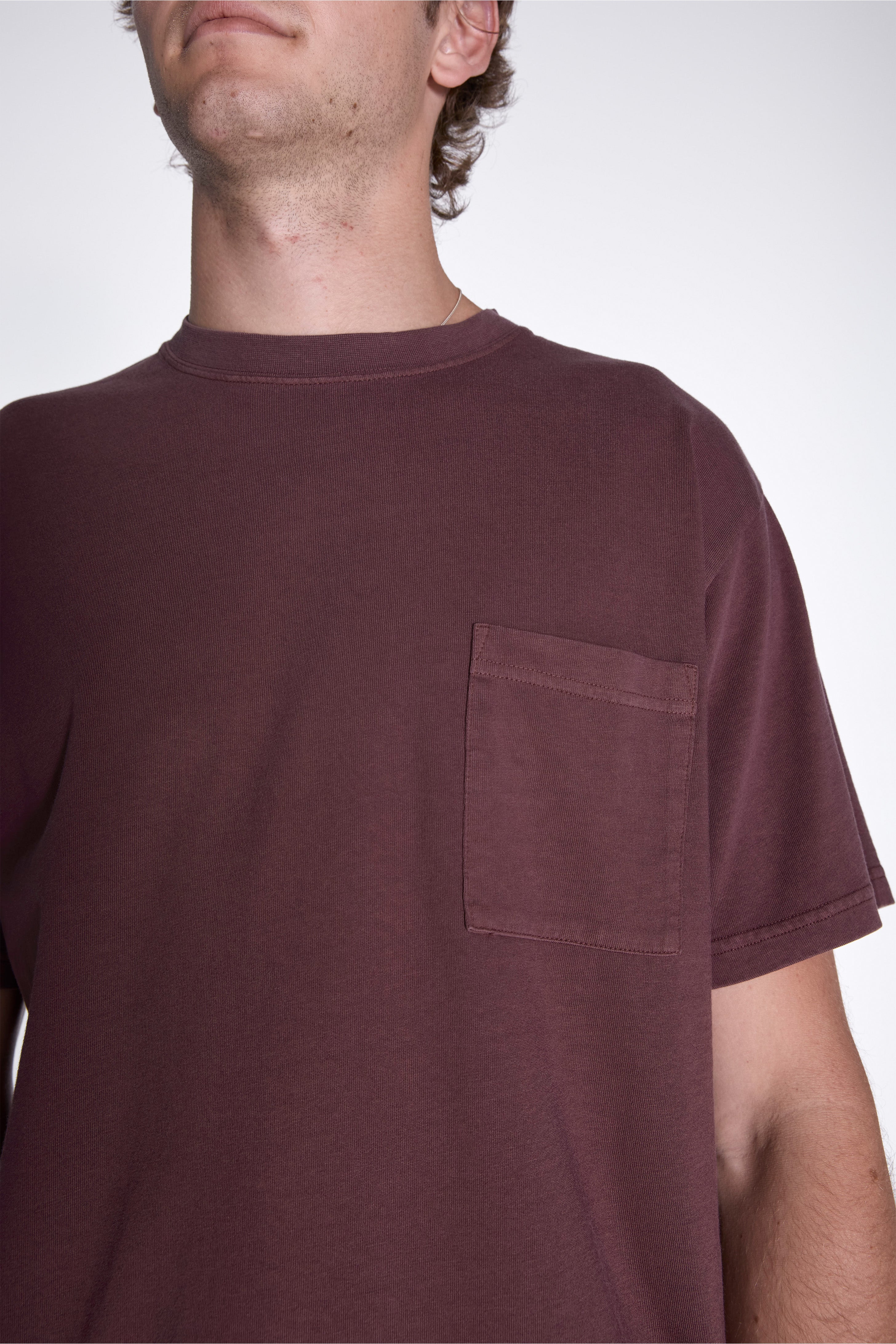 Garment Dyed T-Shirt Burgundy - Image 3