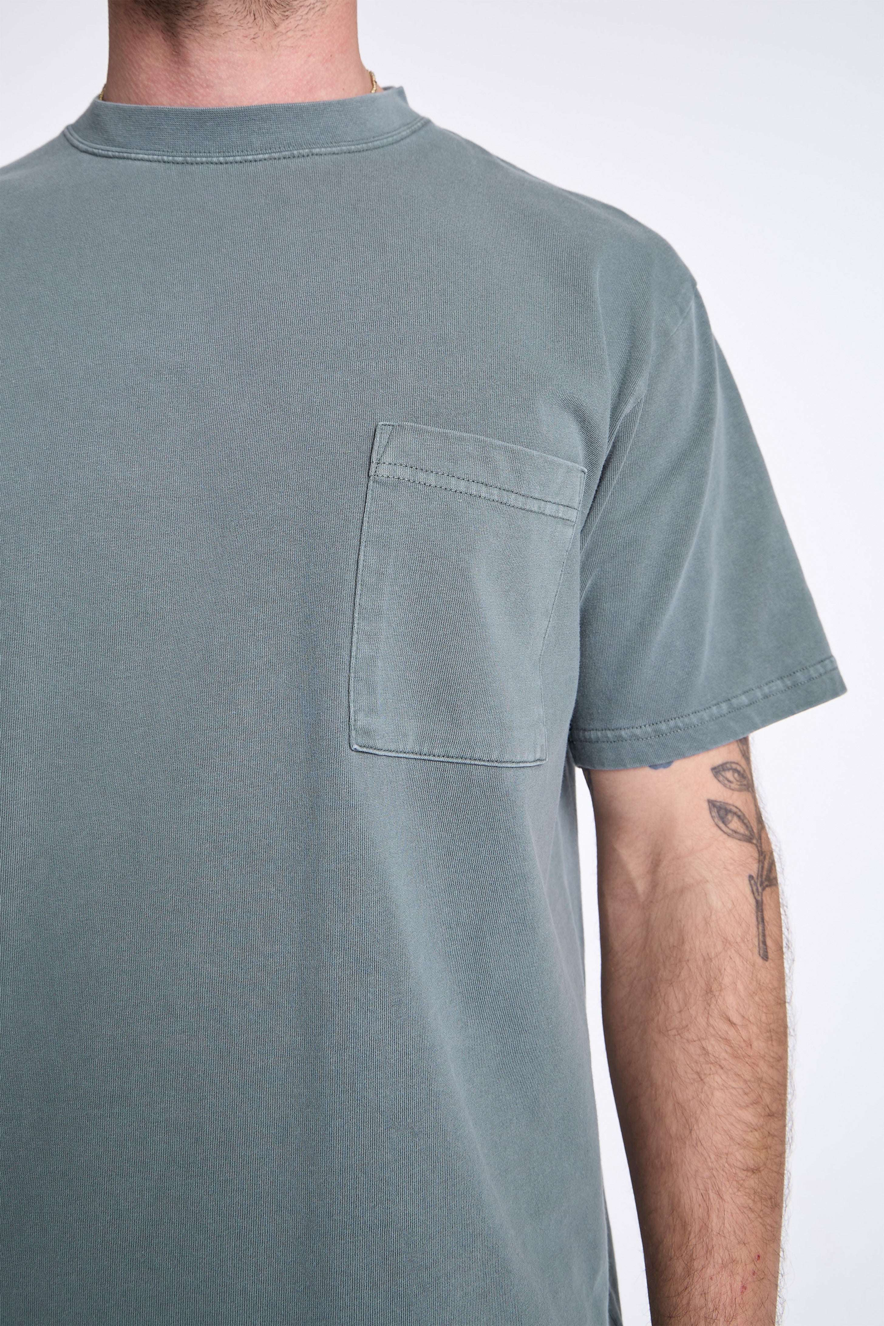 Garment Dyed T-Shirt Dark Green - Image 3