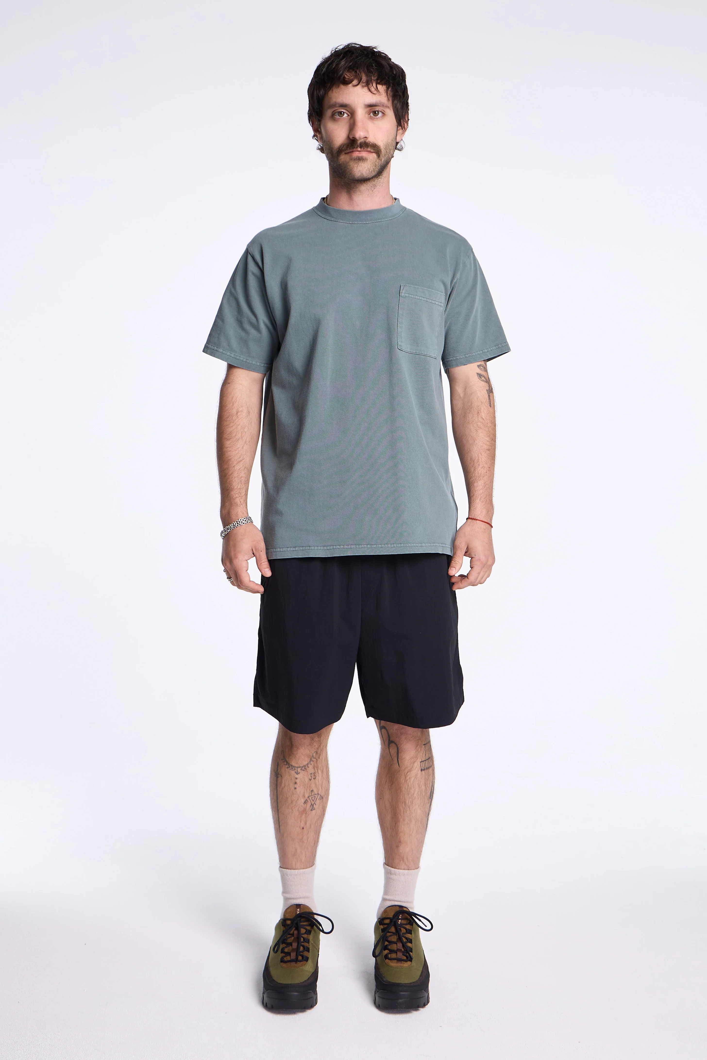 Garment Dyed T-Shirt Dark Green - Image 5
